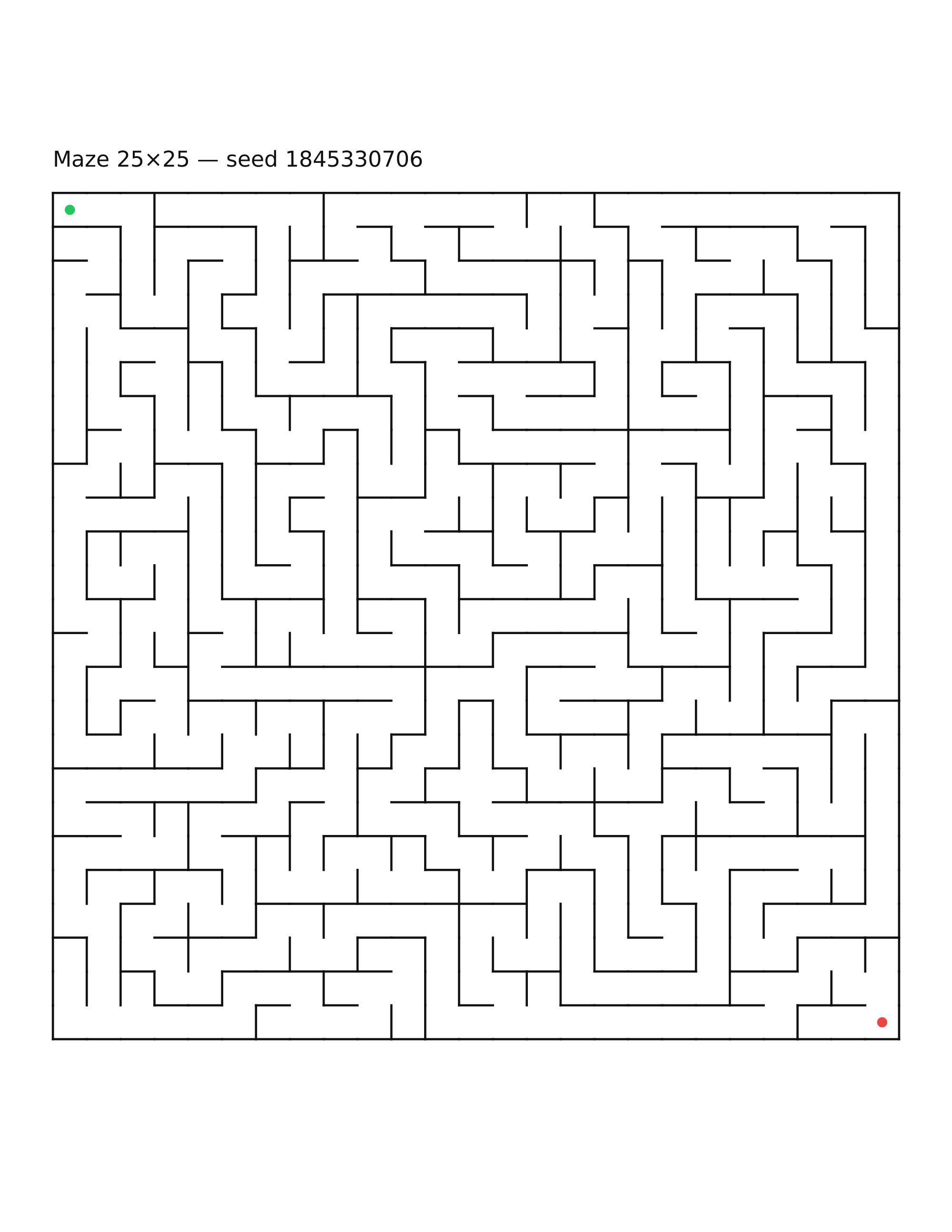 Maze 25×25 #16
