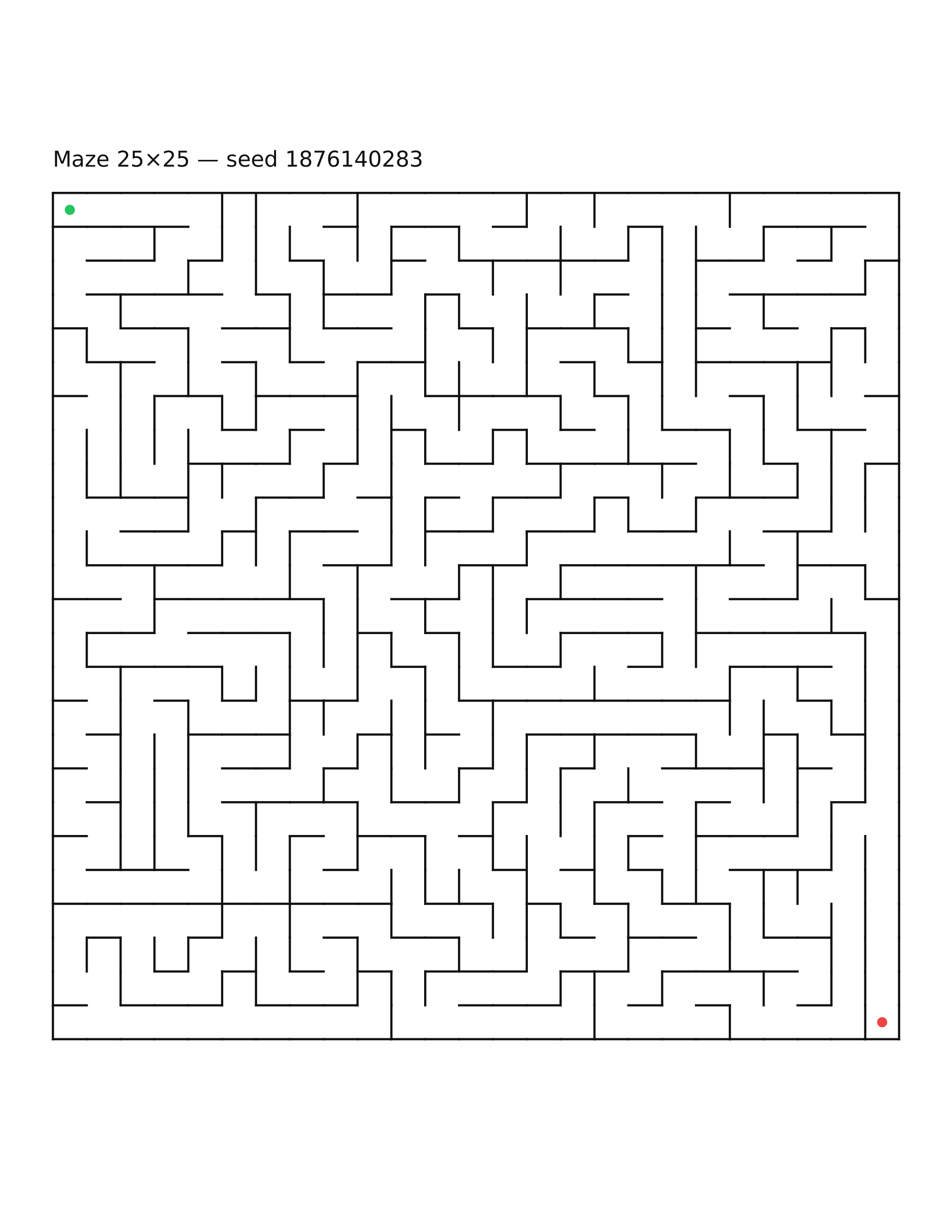 Maze 25×25 #20