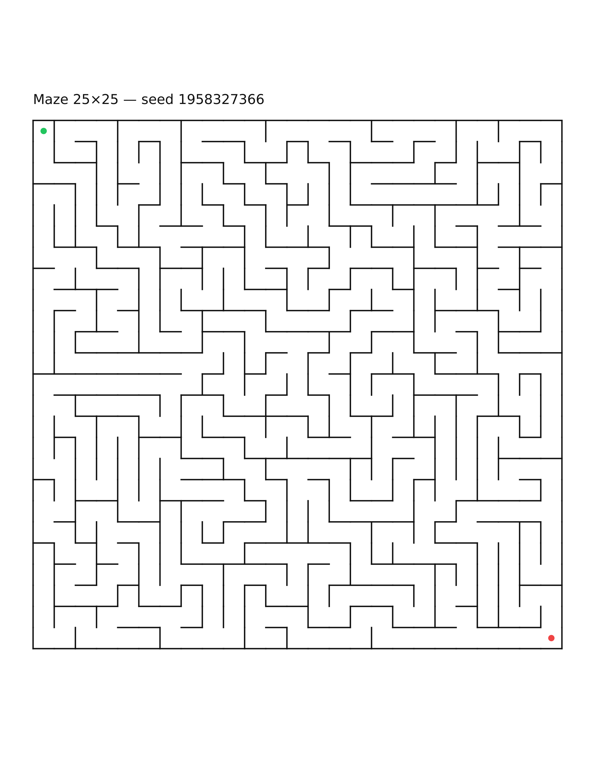 Maze 25×25 #20