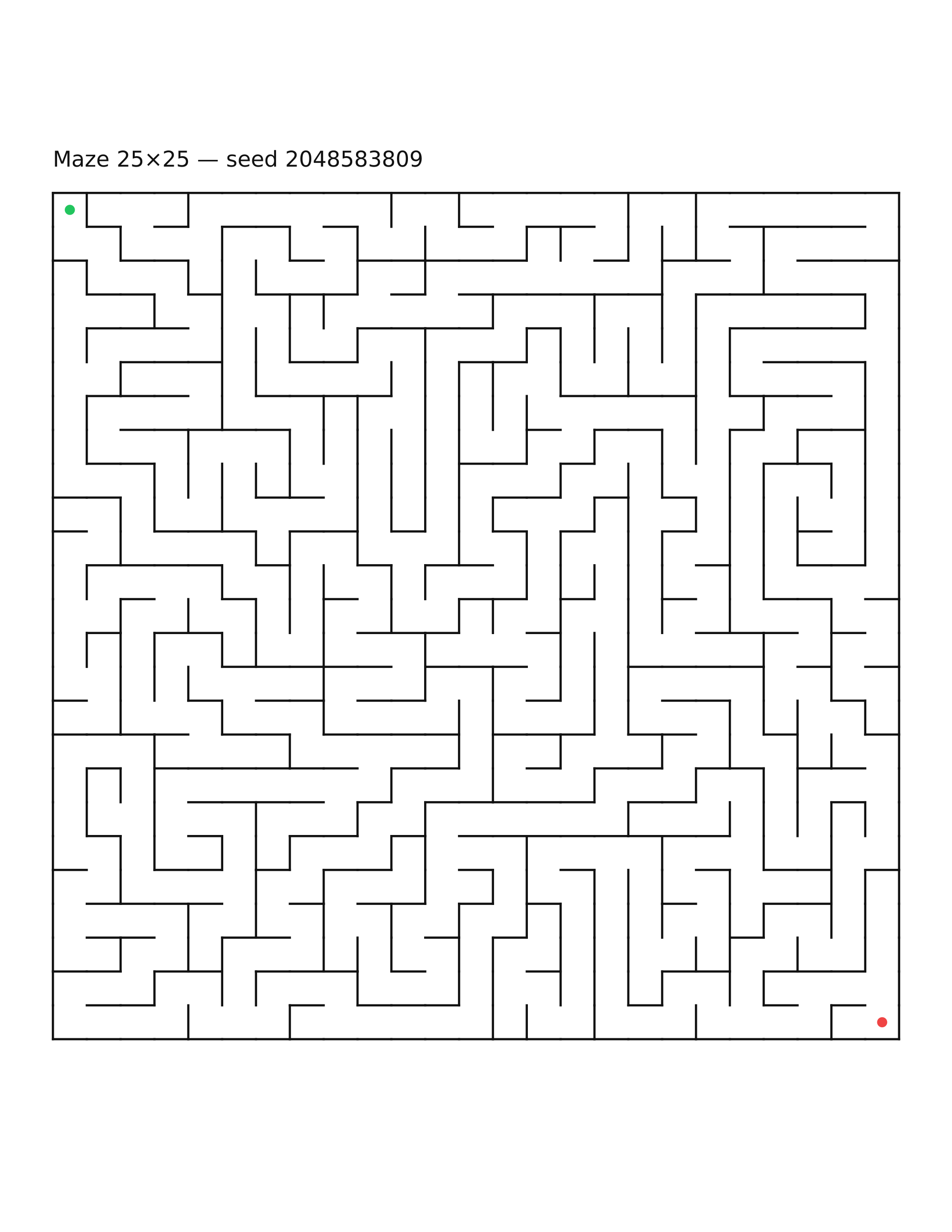 Maze 25×25 #8