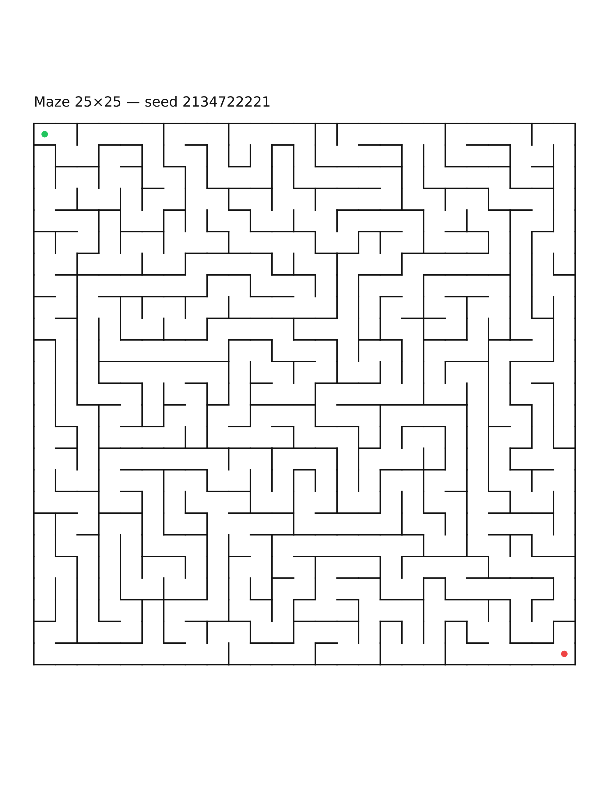 Maze 25×25 #7