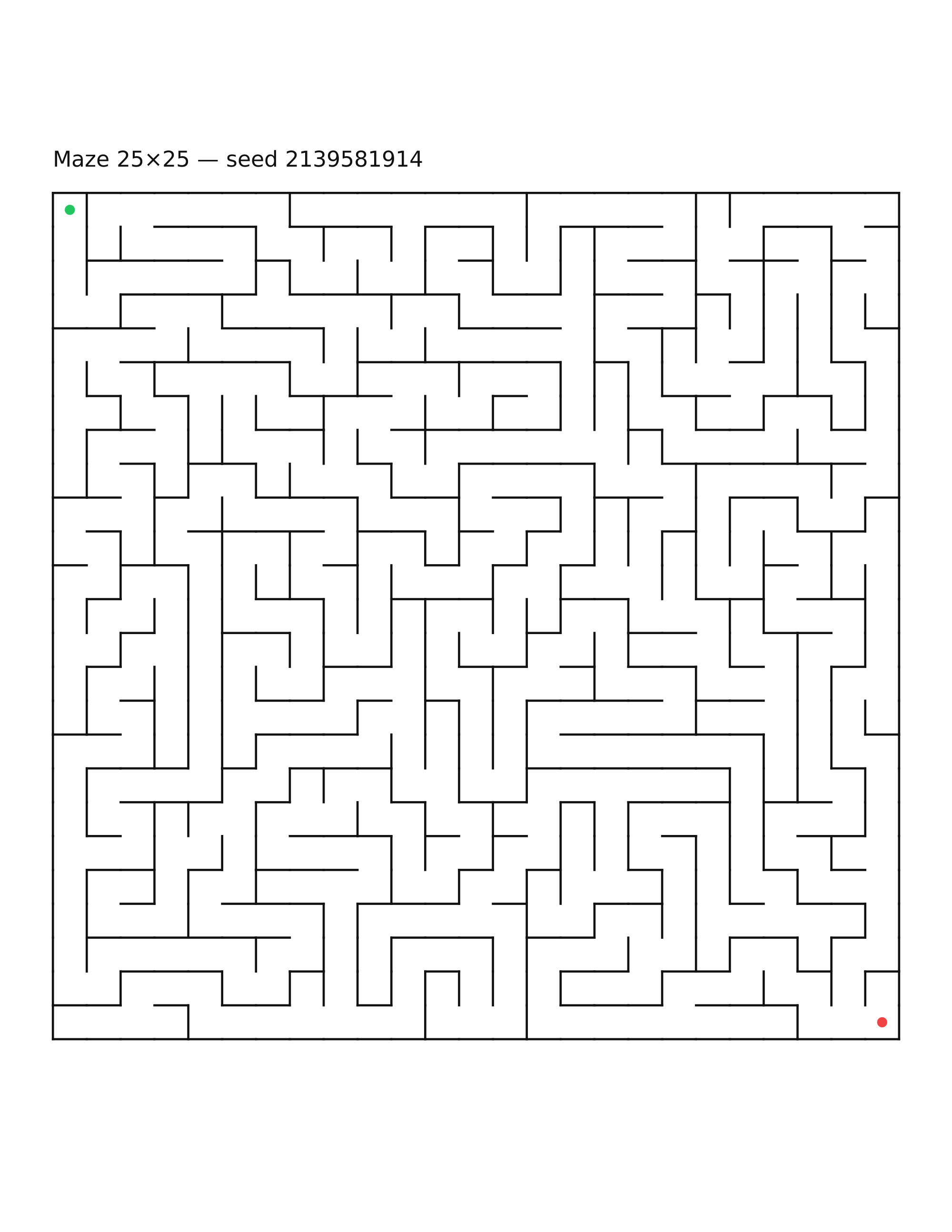 Maze 25×25 #20