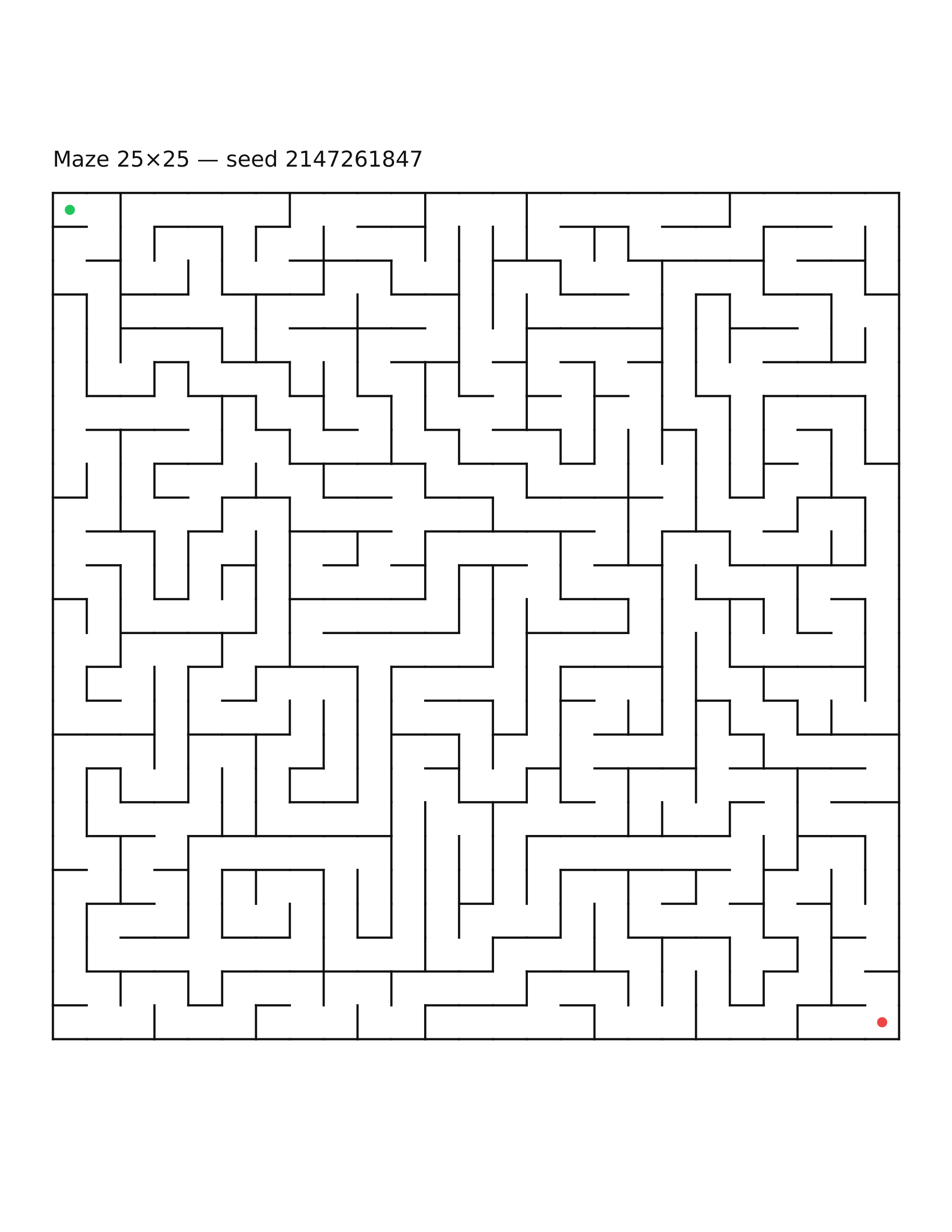 Maze 25×25 #10