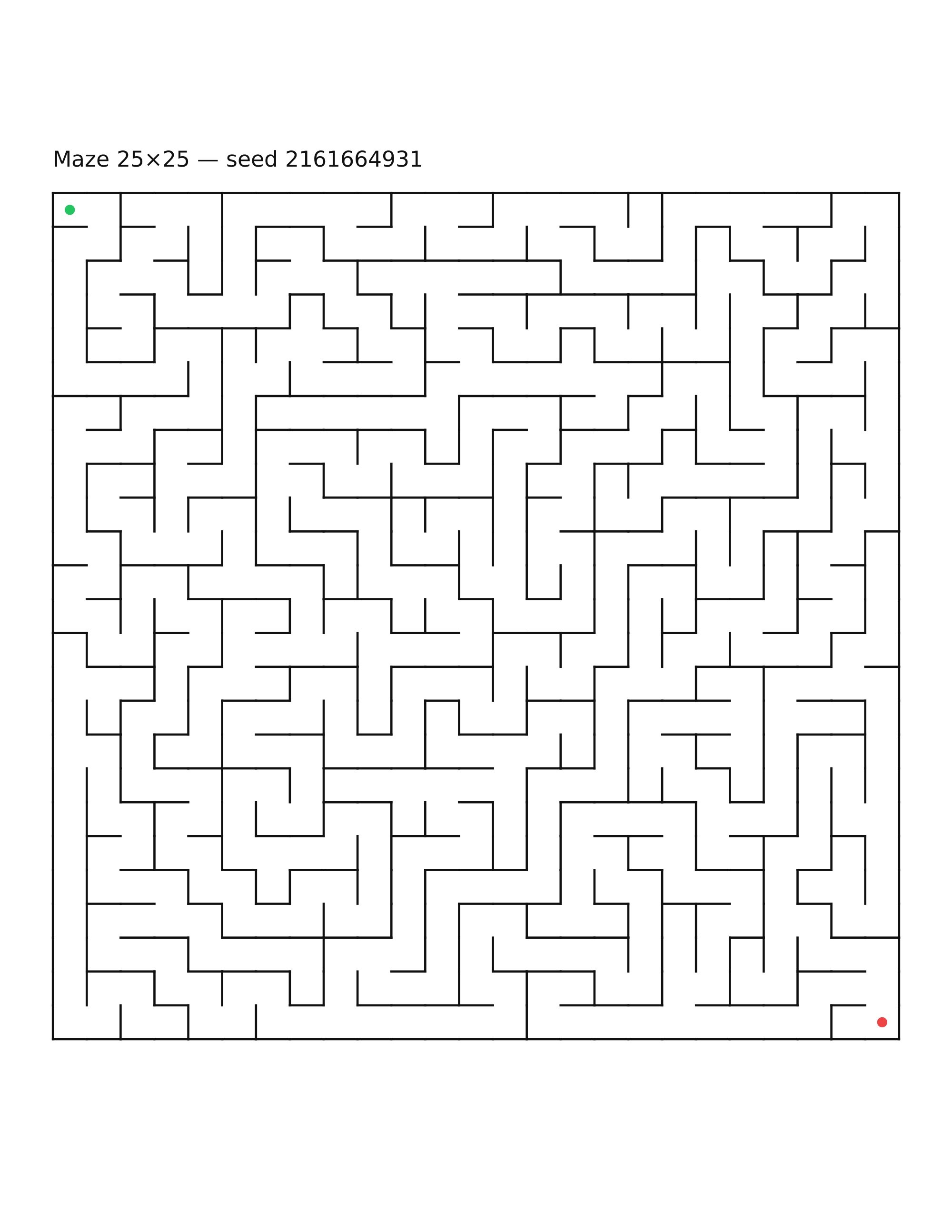 Maze 25×25 #3