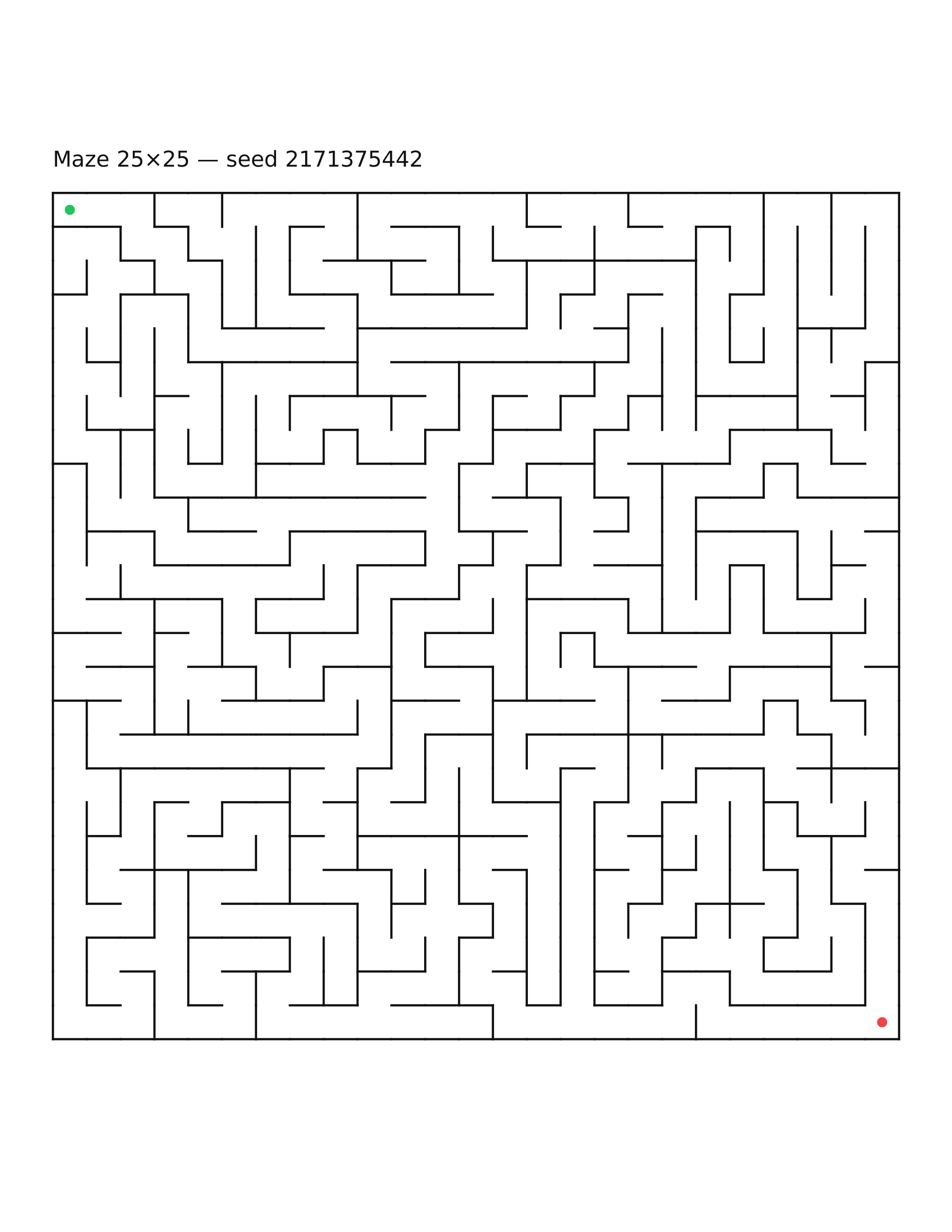 Maze 25×25 #16