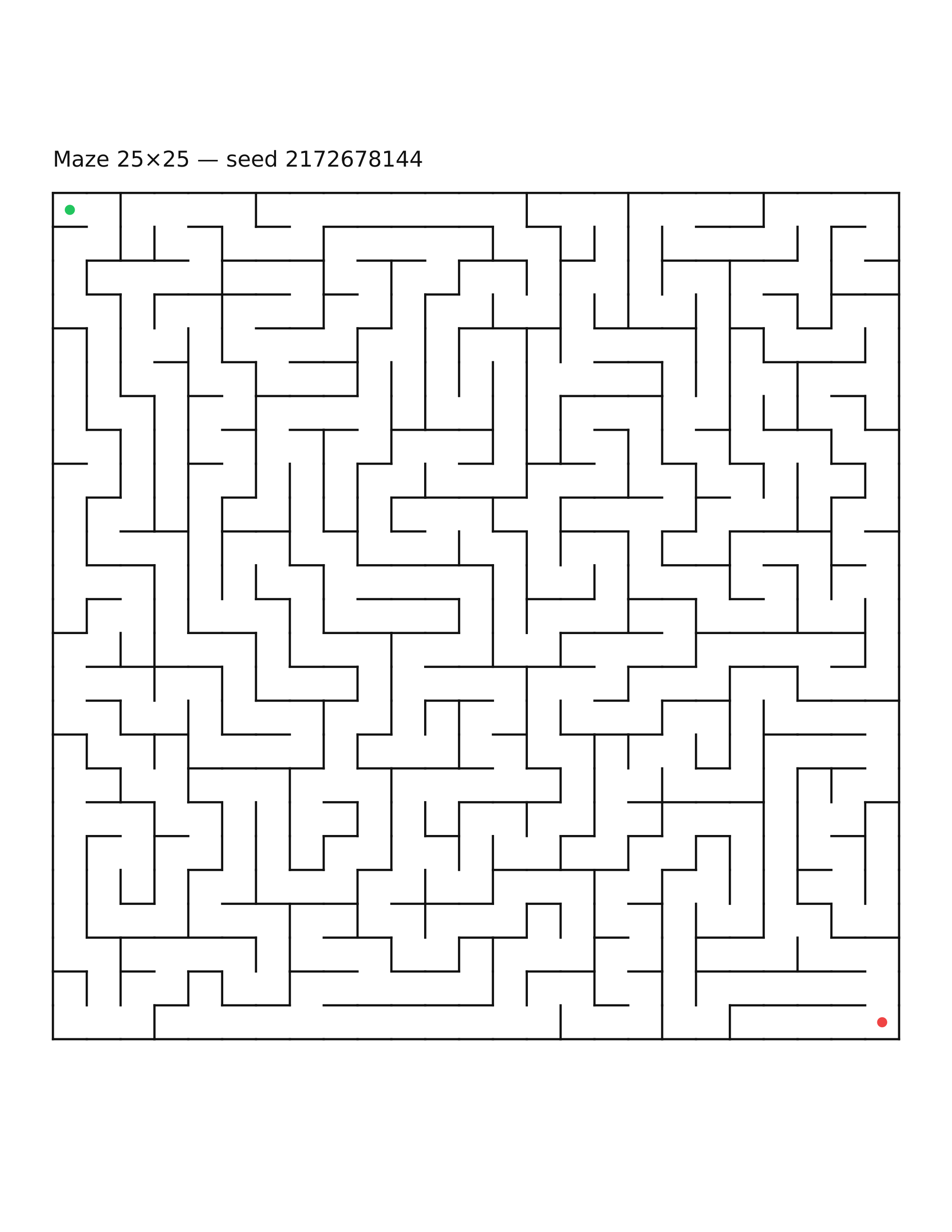 Maze 25×25 #18