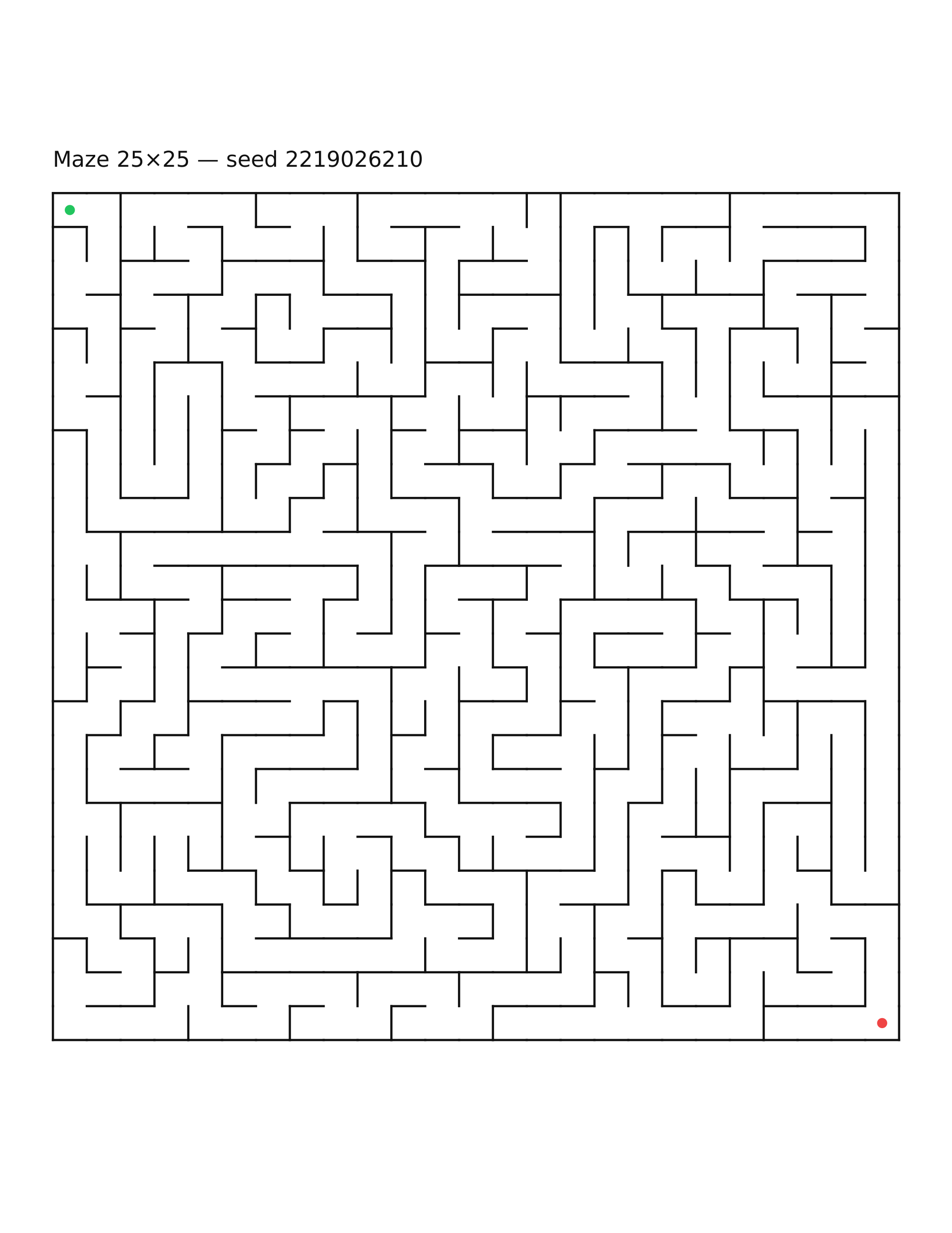 Maze 25×25 #25