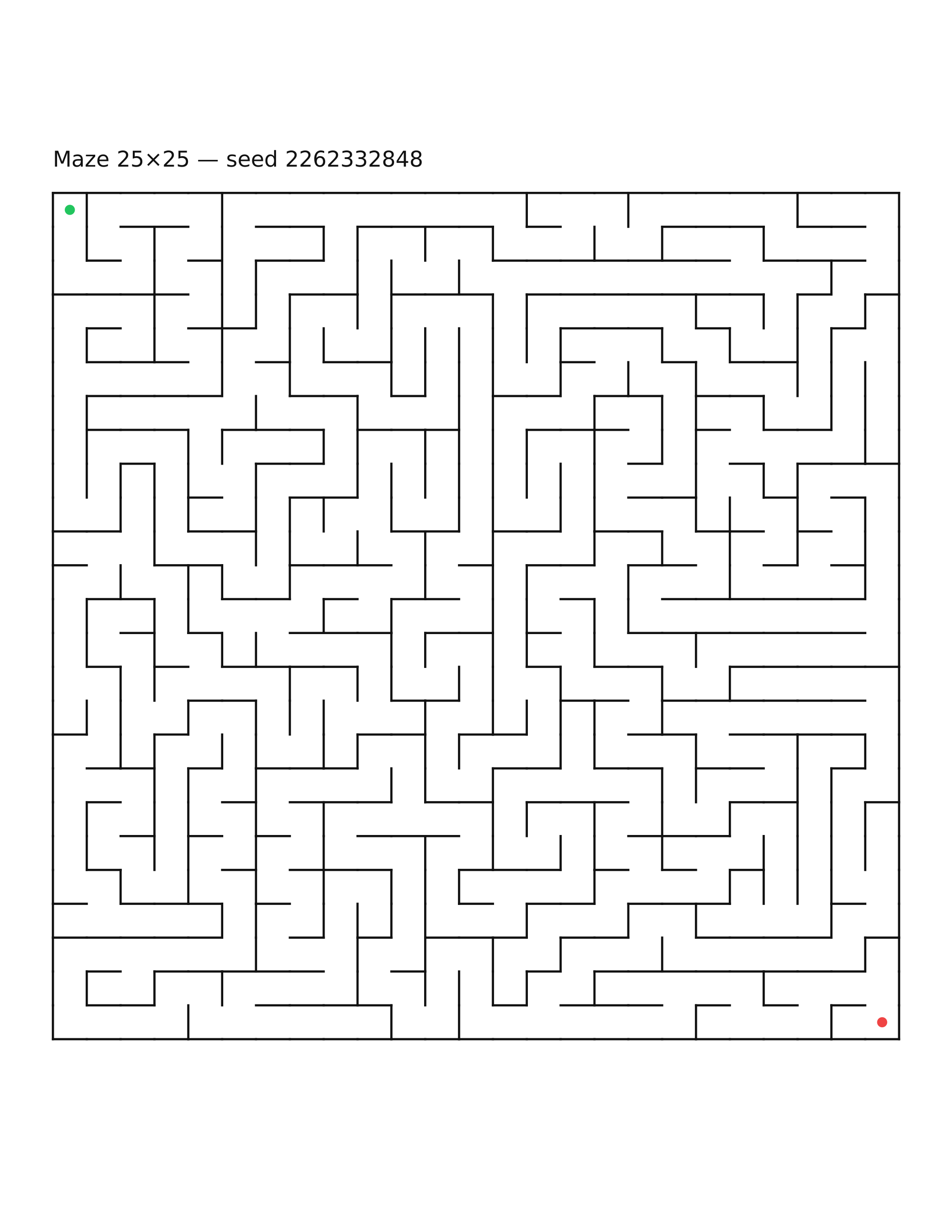 Maze 25×25 #29