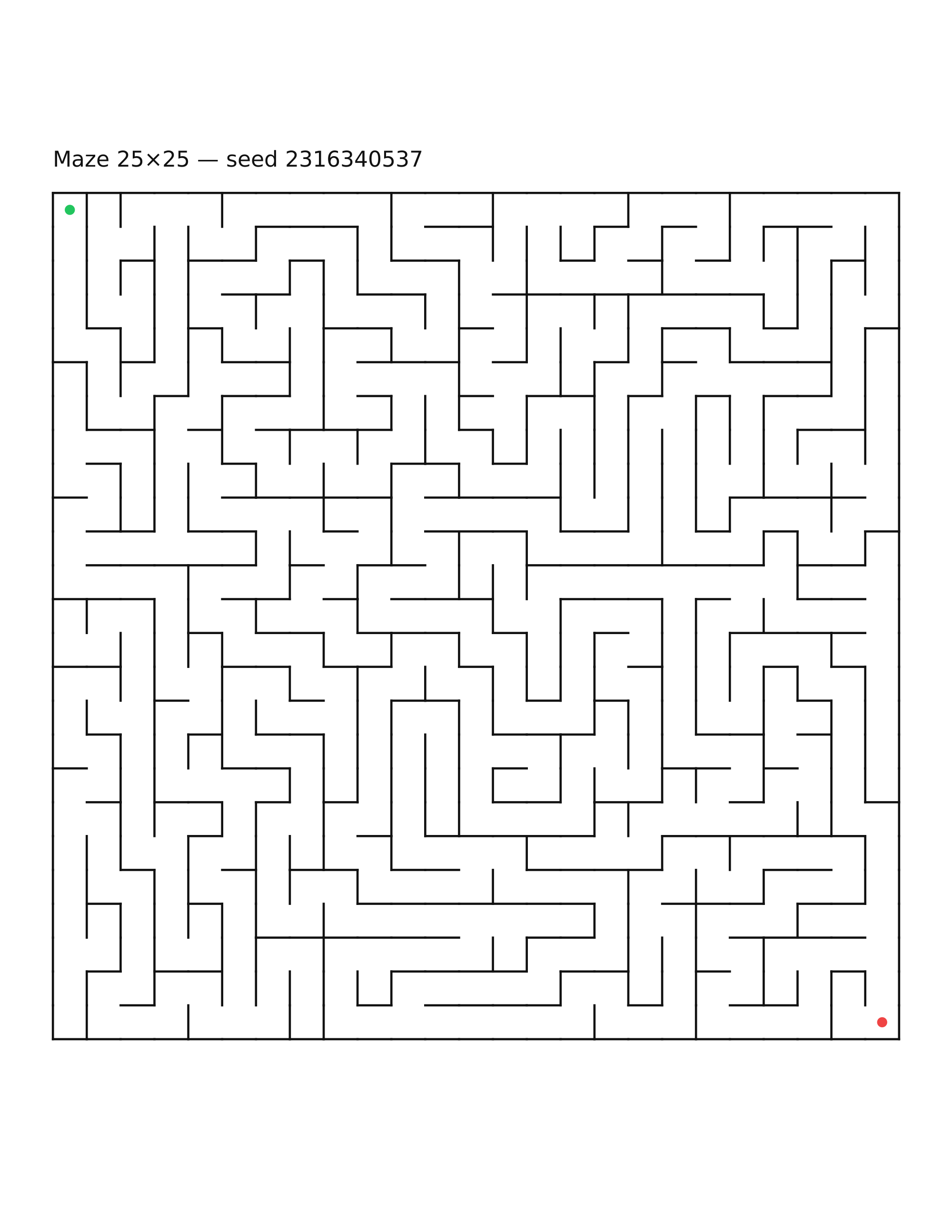 Maze 25×25 #8