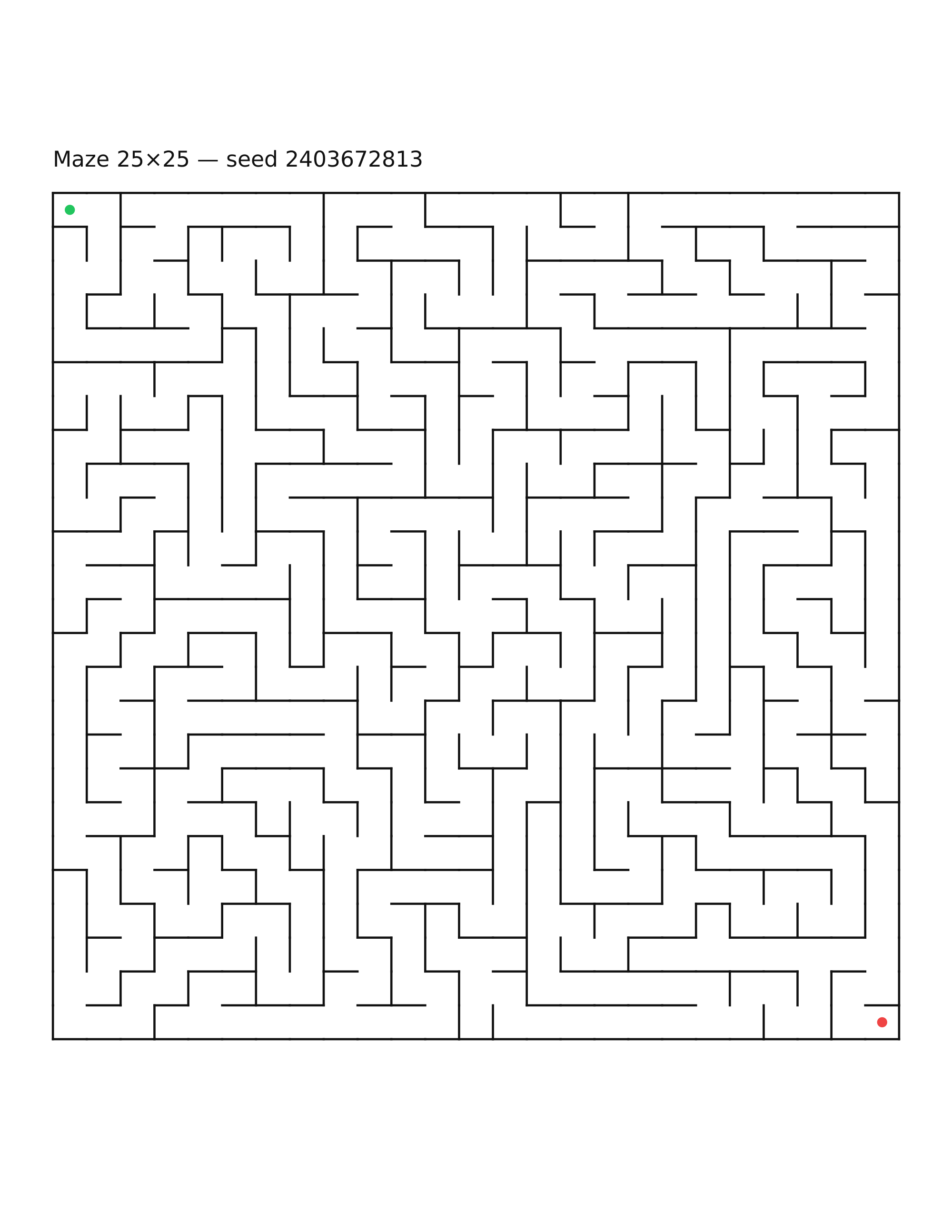Maze 25×25 #17