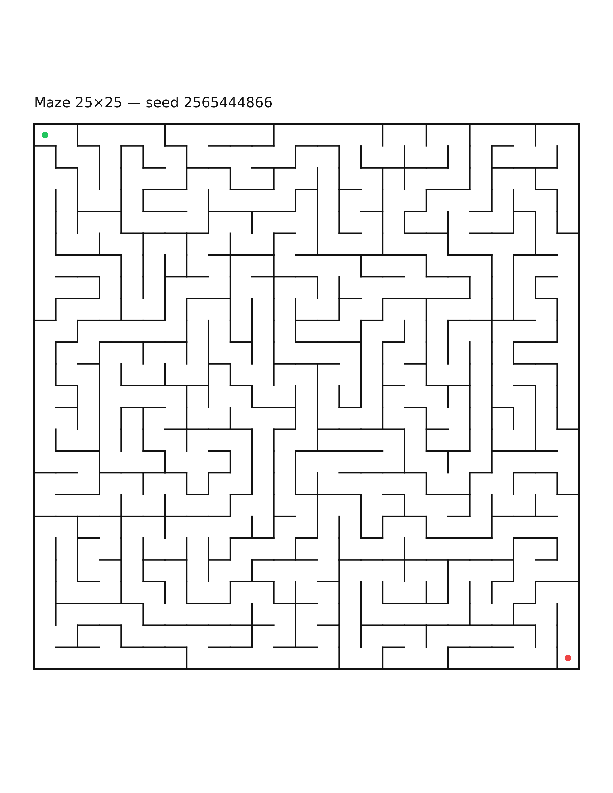Maze 25×25 #3