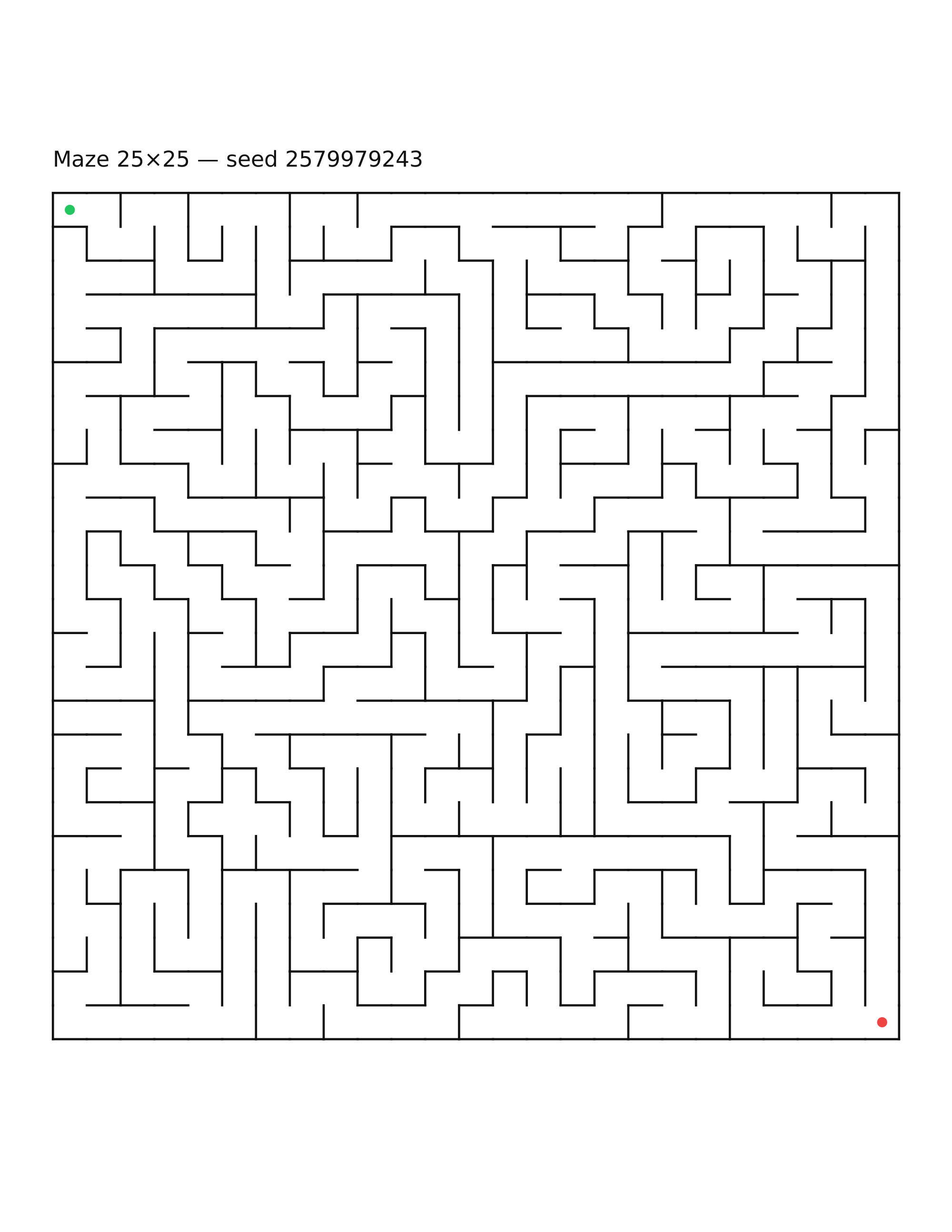 Maze 25×25 #24