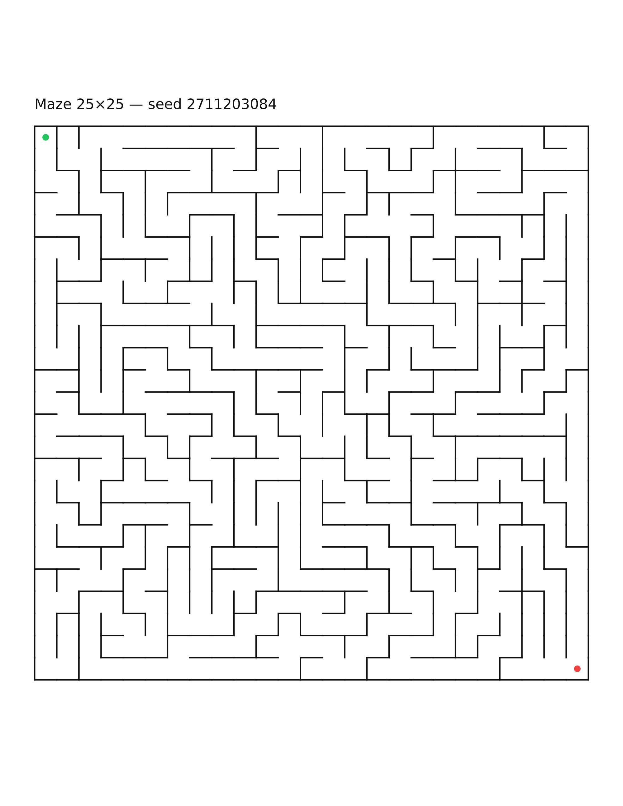 Maze 25×25 #20