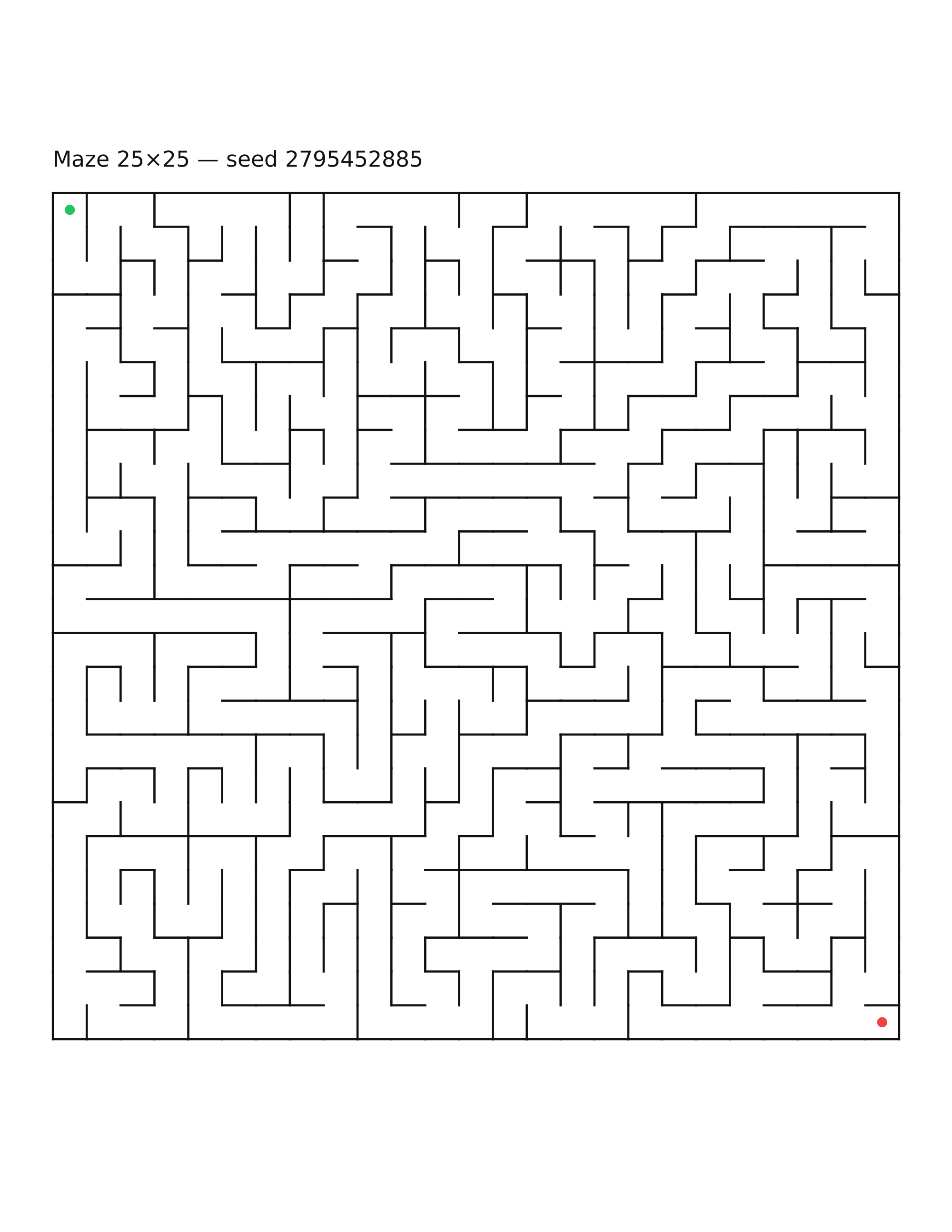Maze 25×25 #18