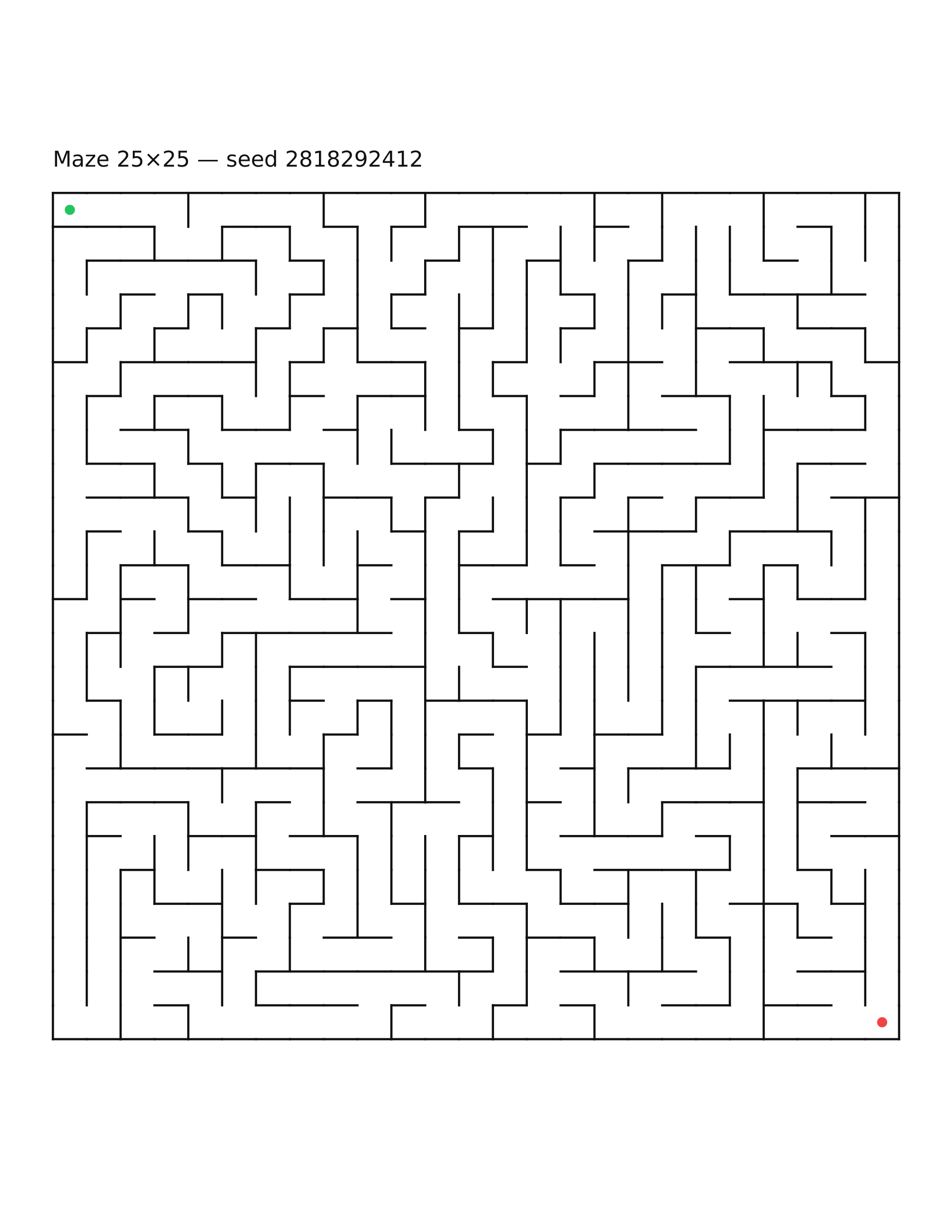 Maze 25×25 #19