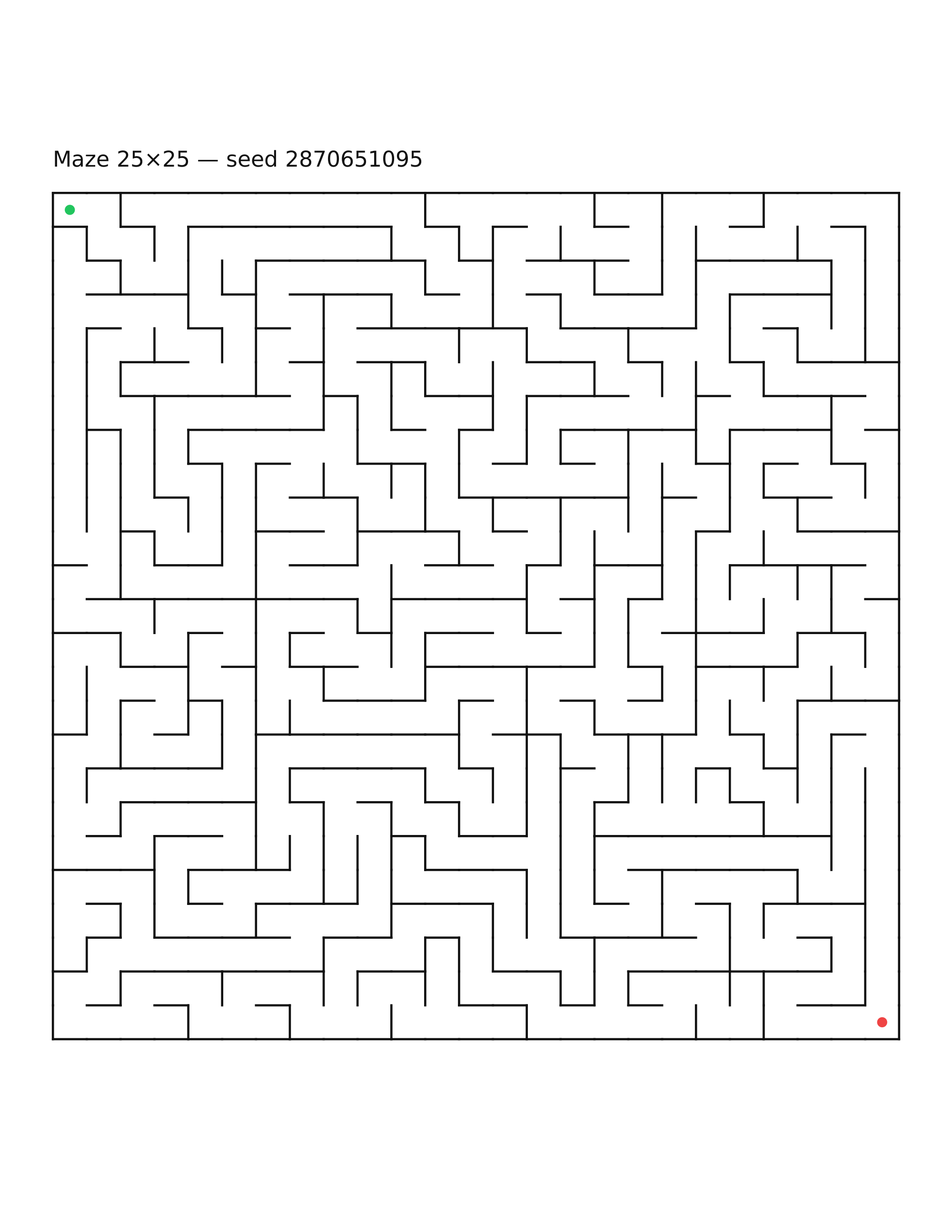 Maze 25×25 #12