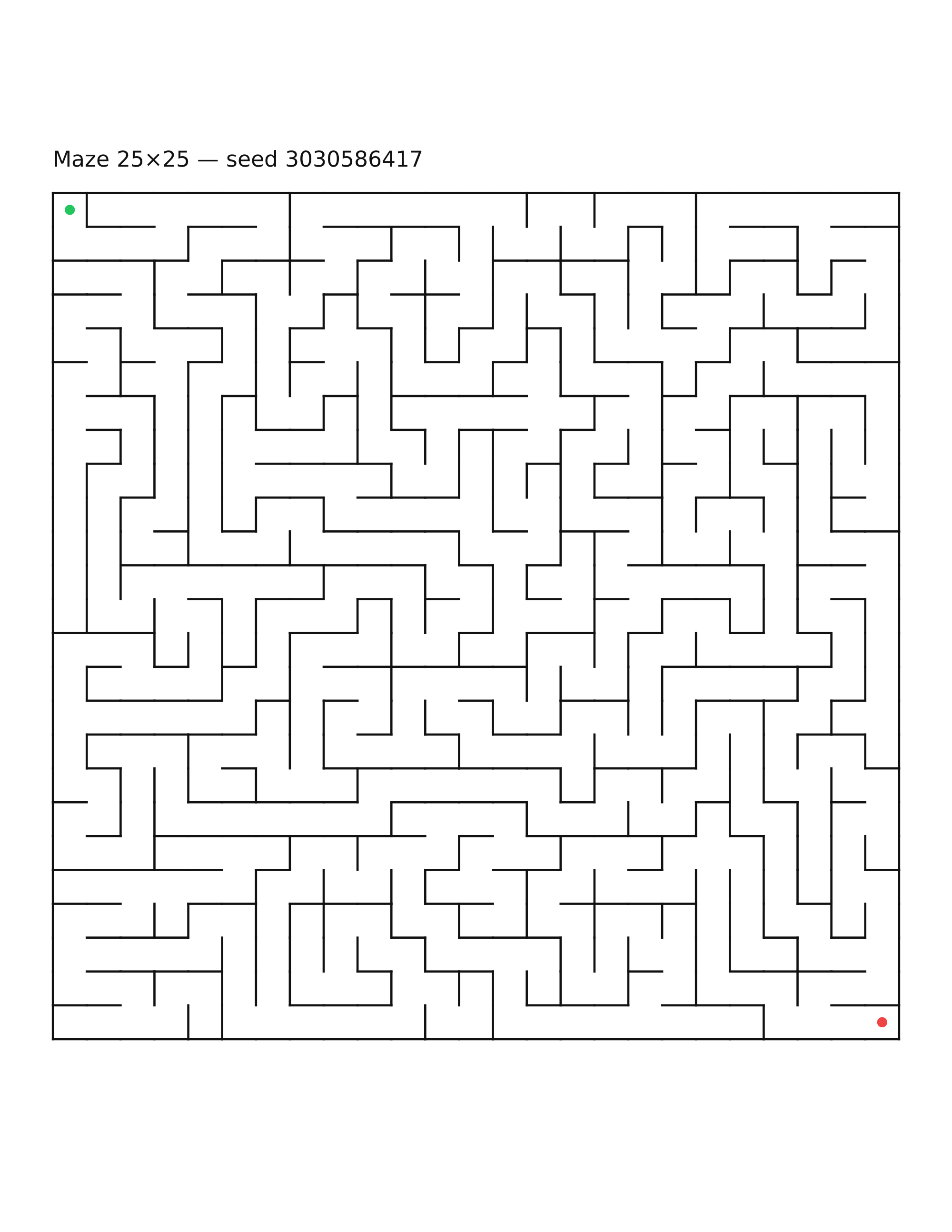Maze 25×25 #20