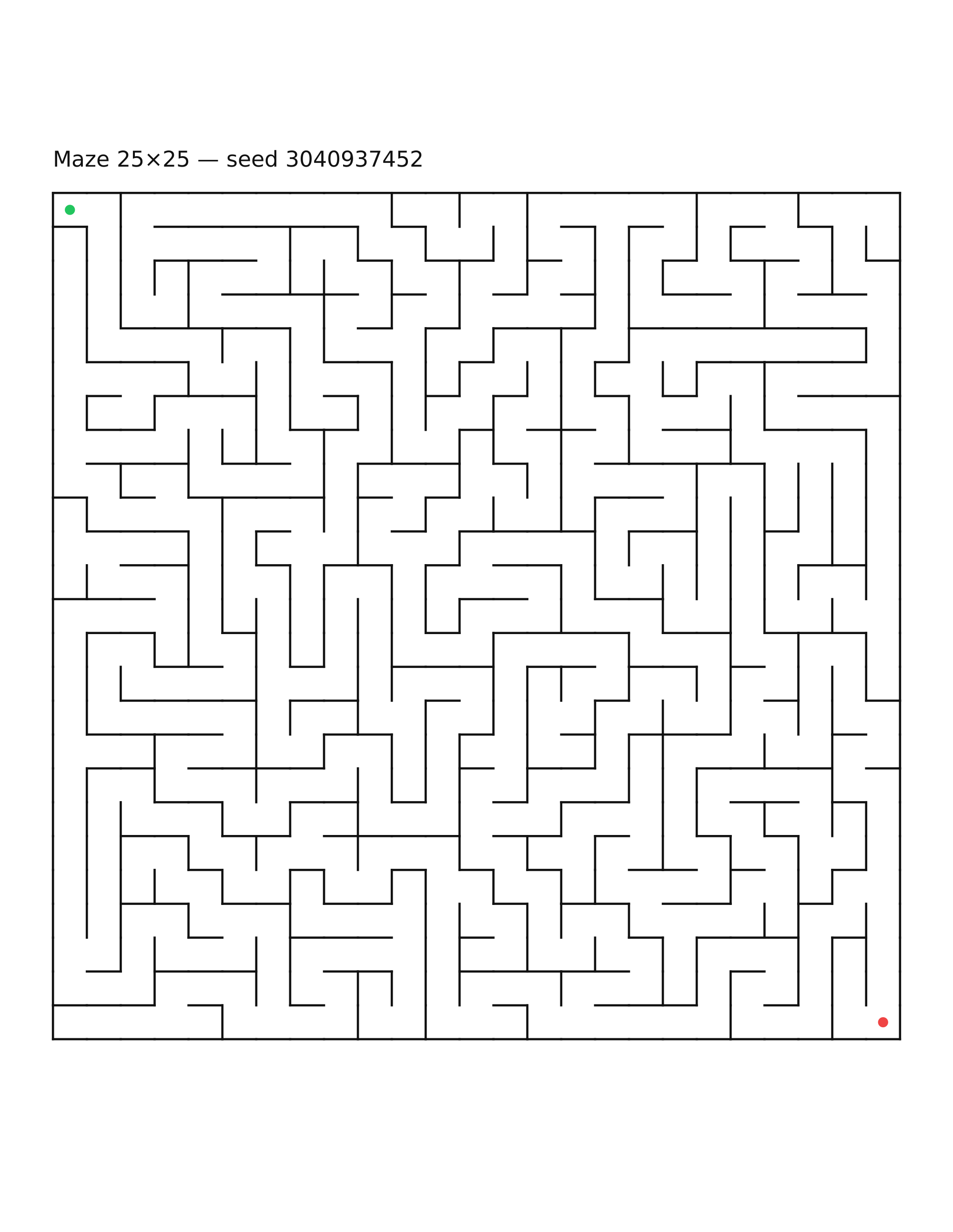 Maze 25×25 #26