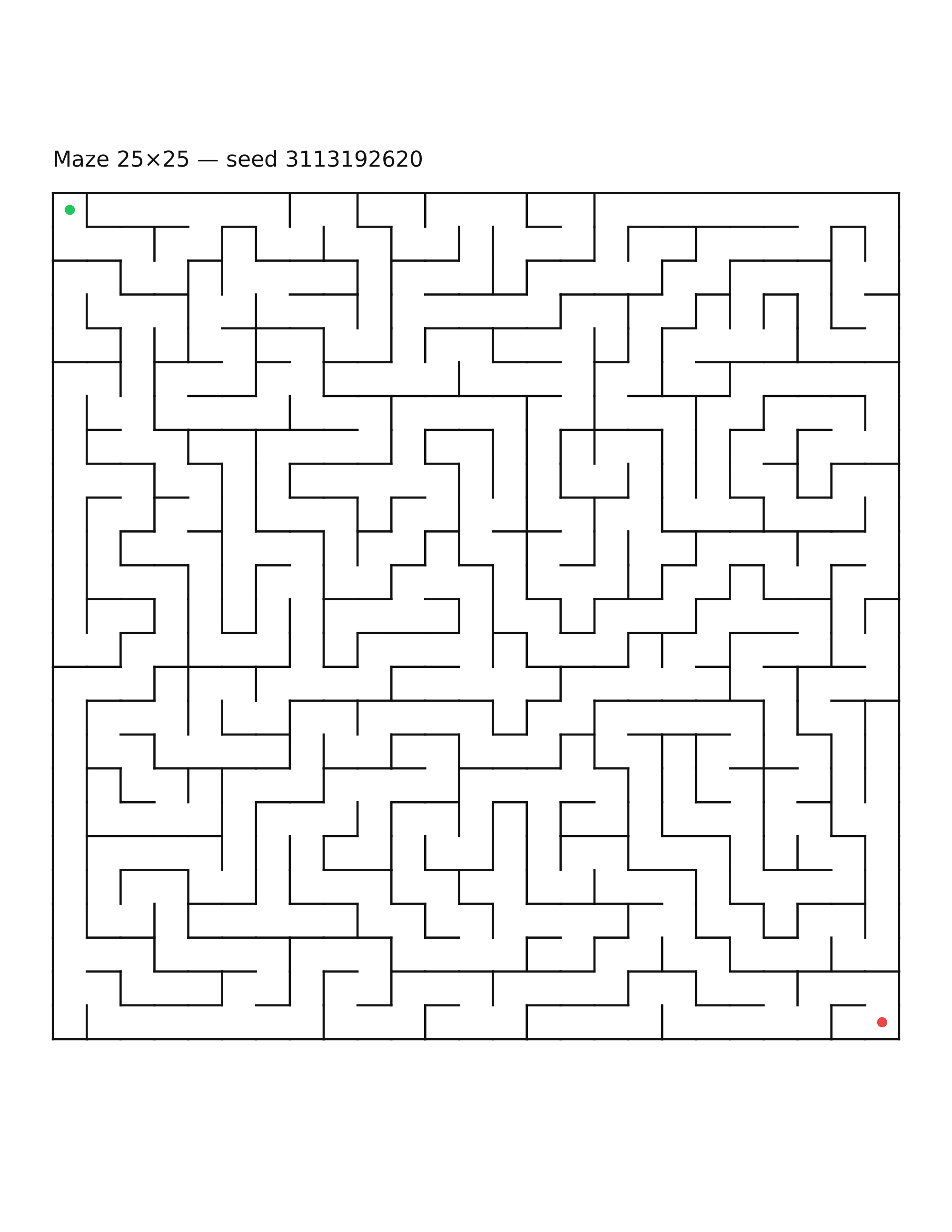 Maze 25×25 #29