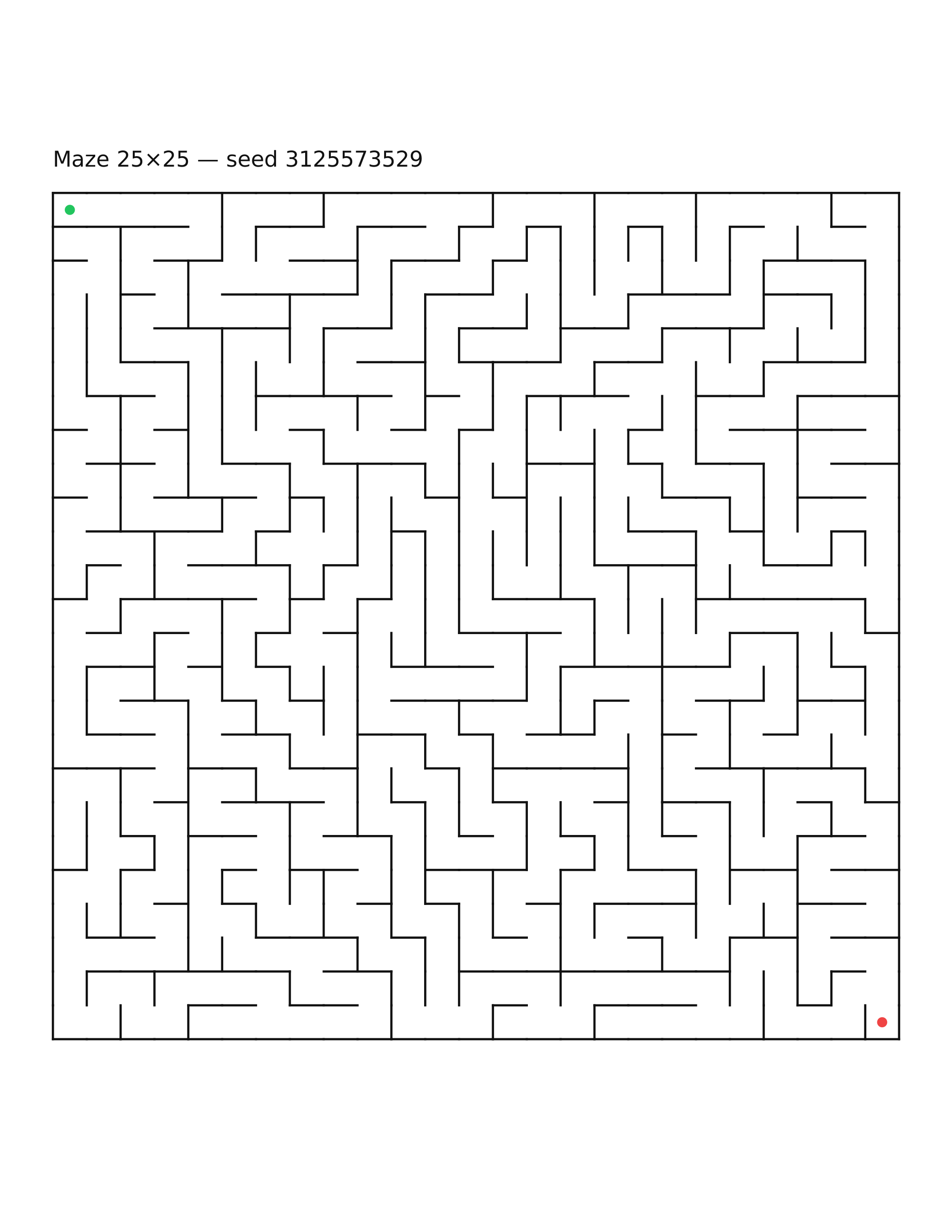 Maze 25×25 #9