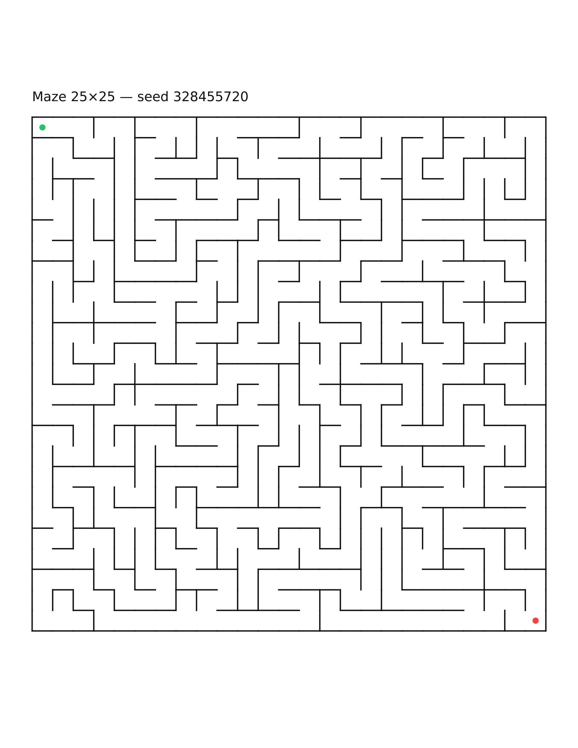 Maze 25×25 #5