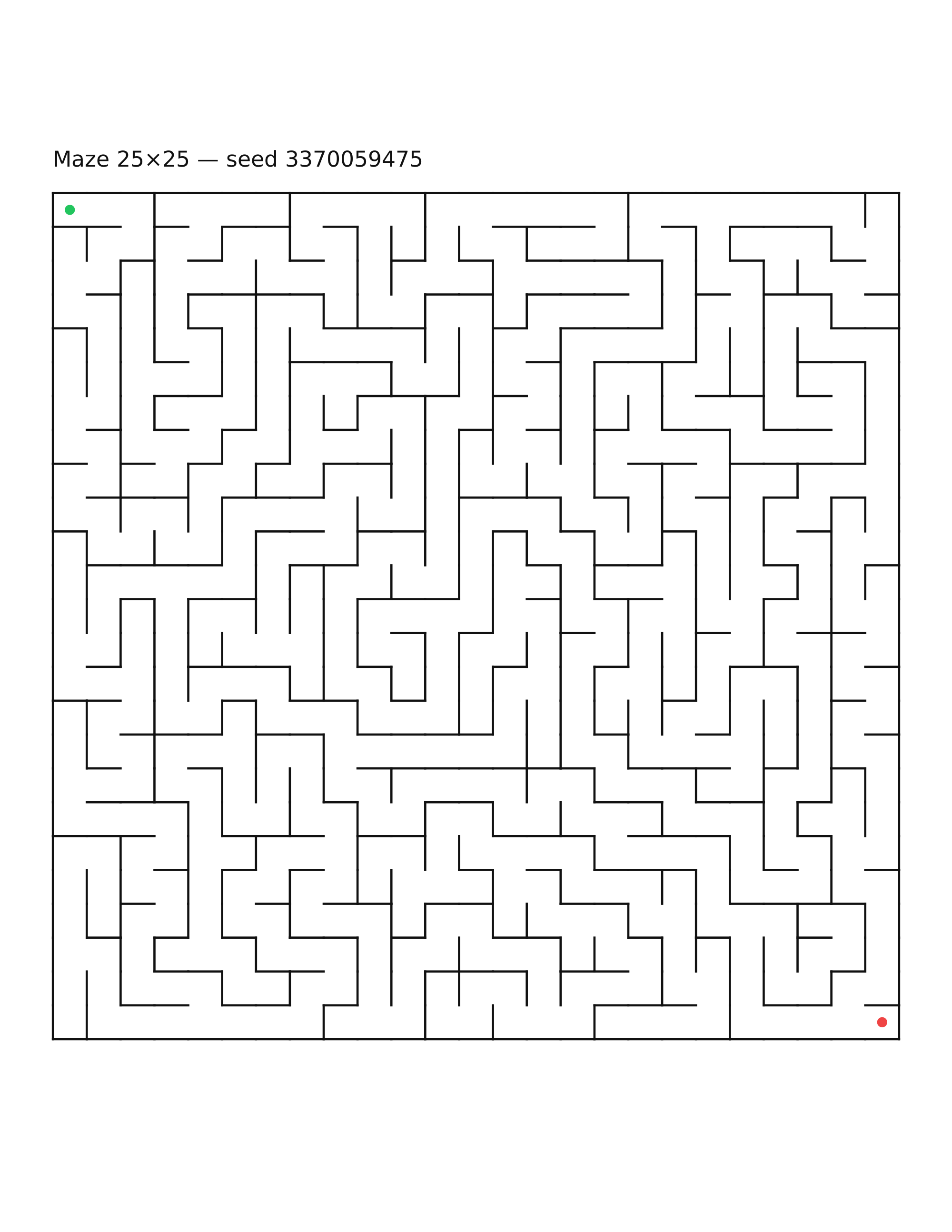 Maze 25×25 #19