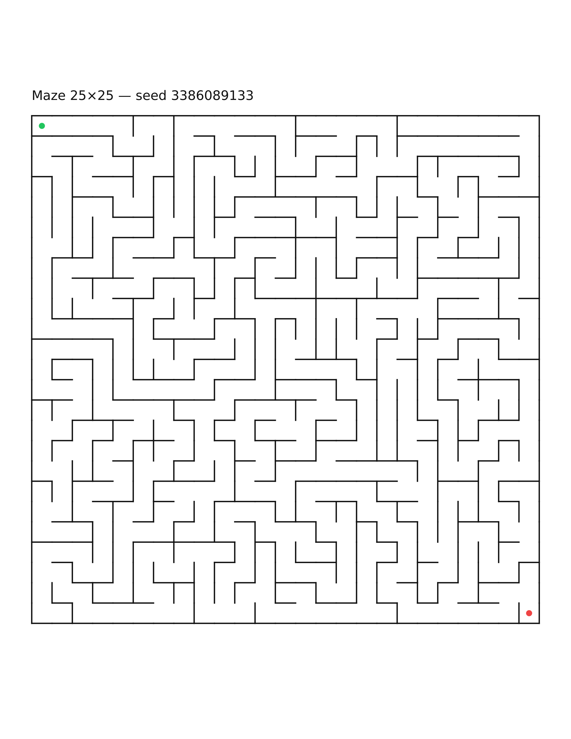 Maze 25×25 #23