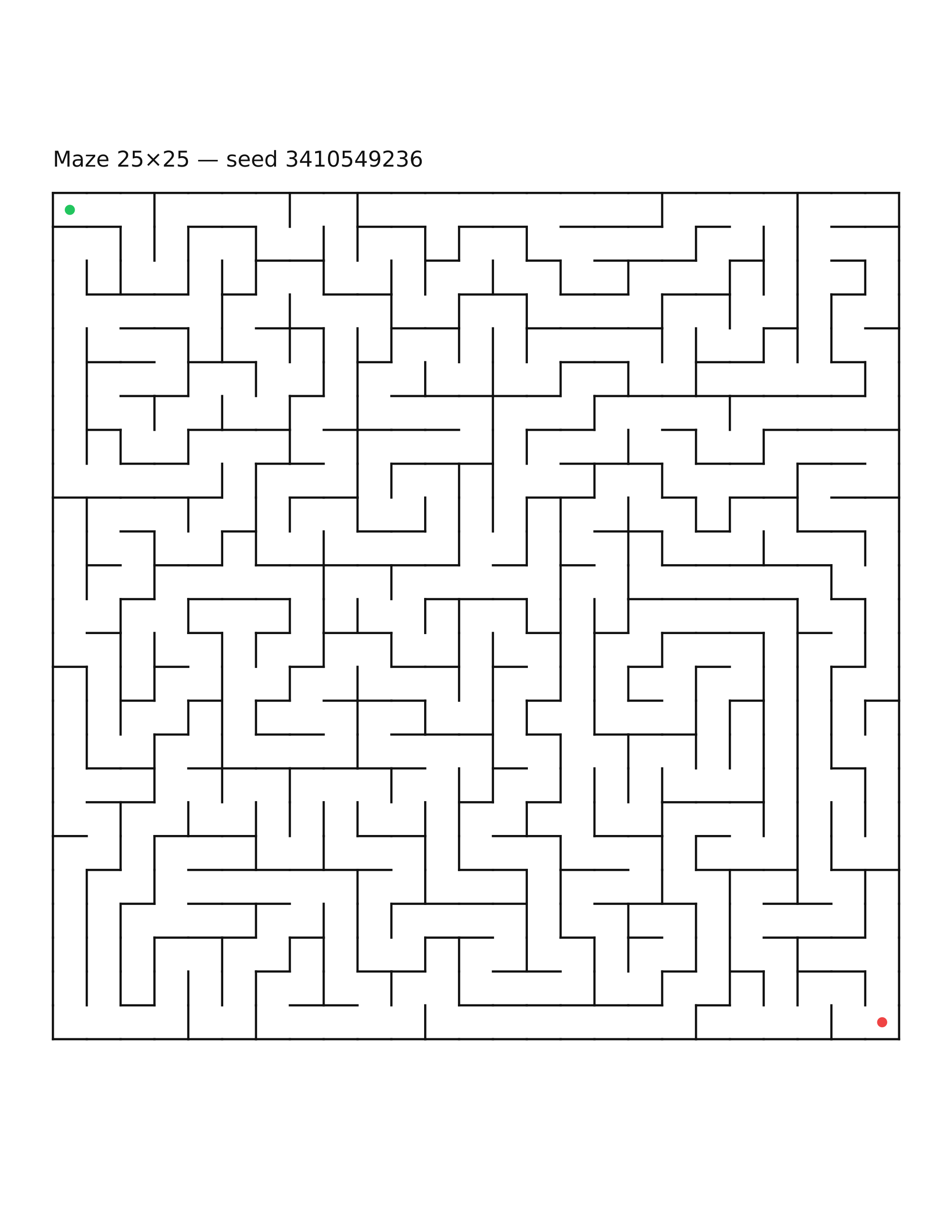 Maze 25×25 #29
