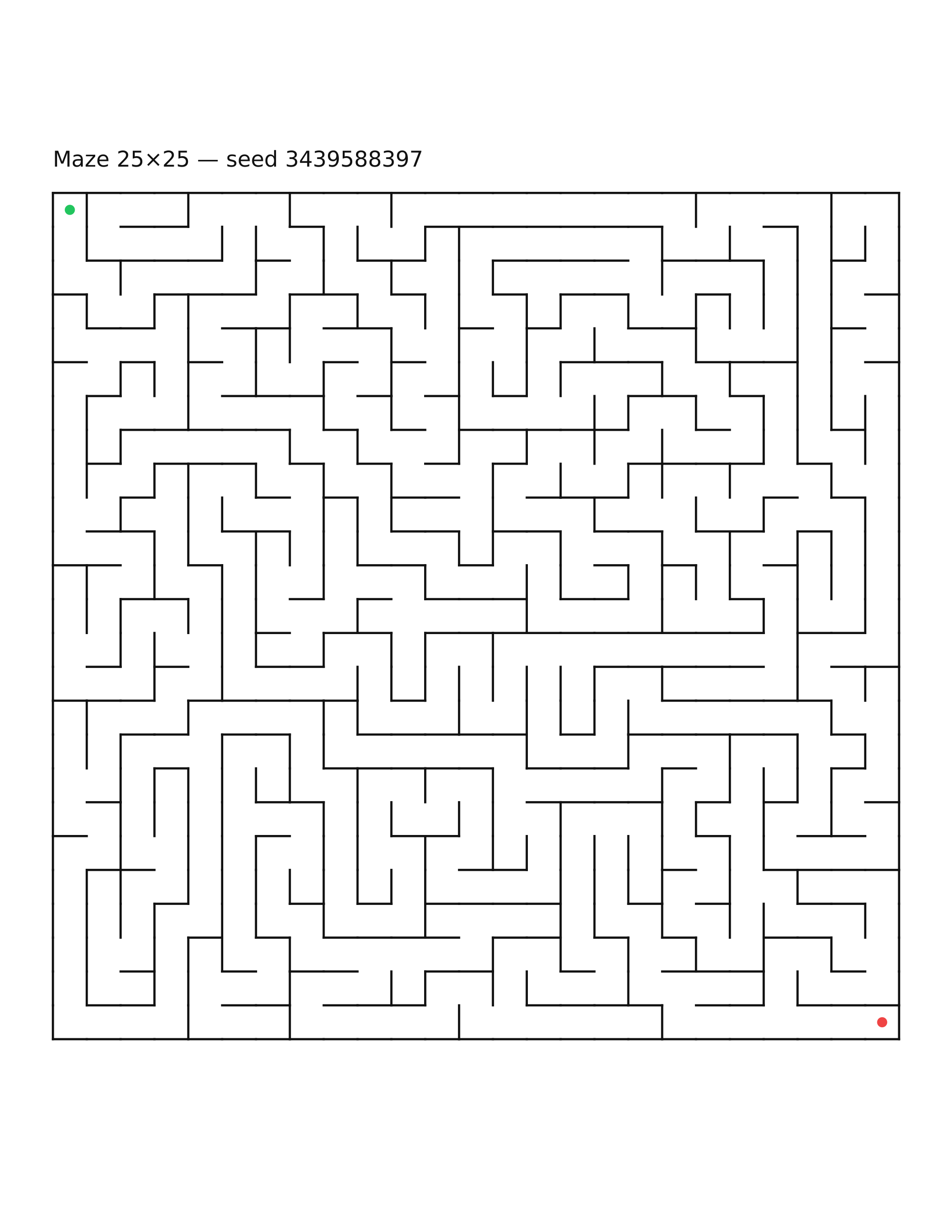 Maze 25×25 #10