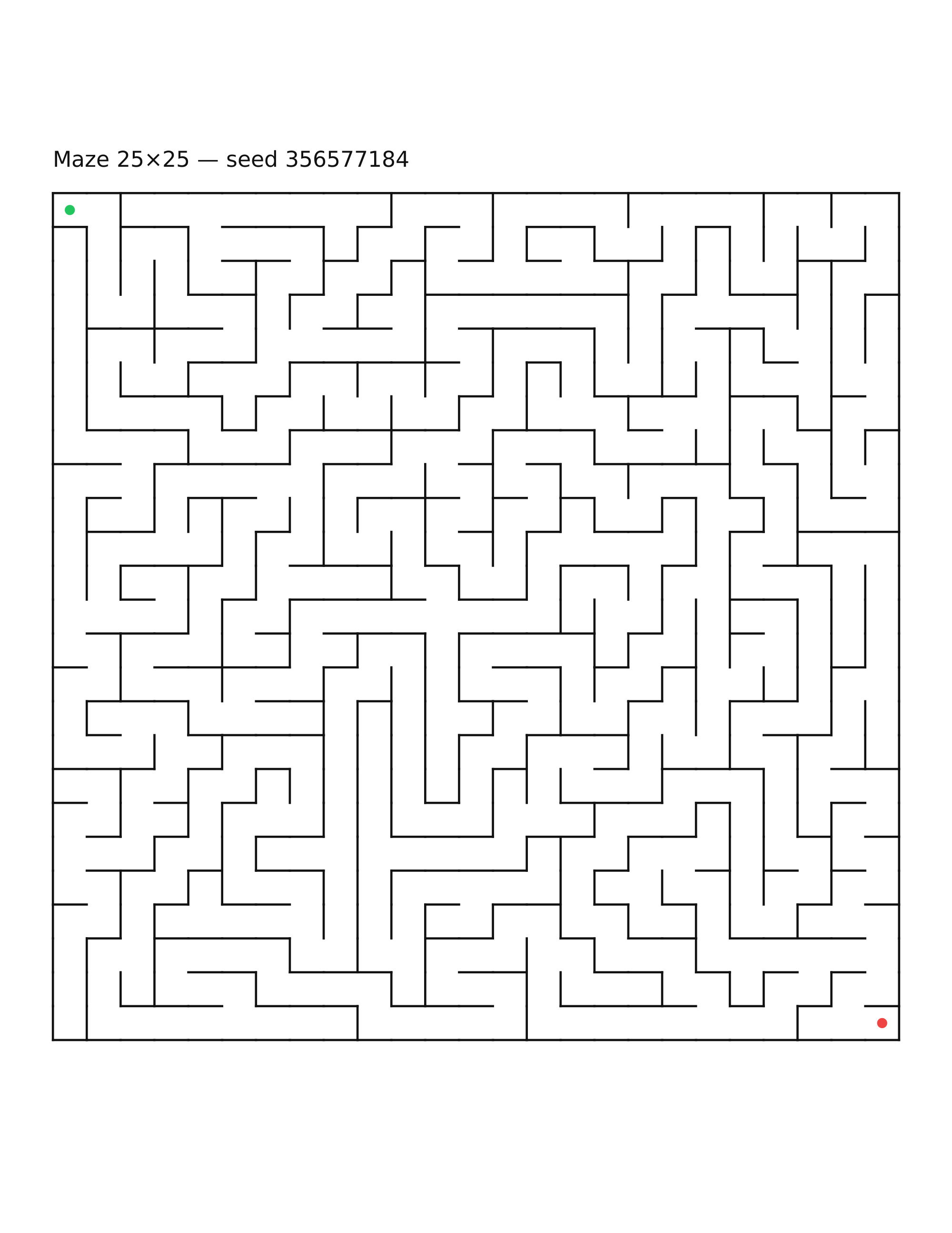 Maze 25×25 #9