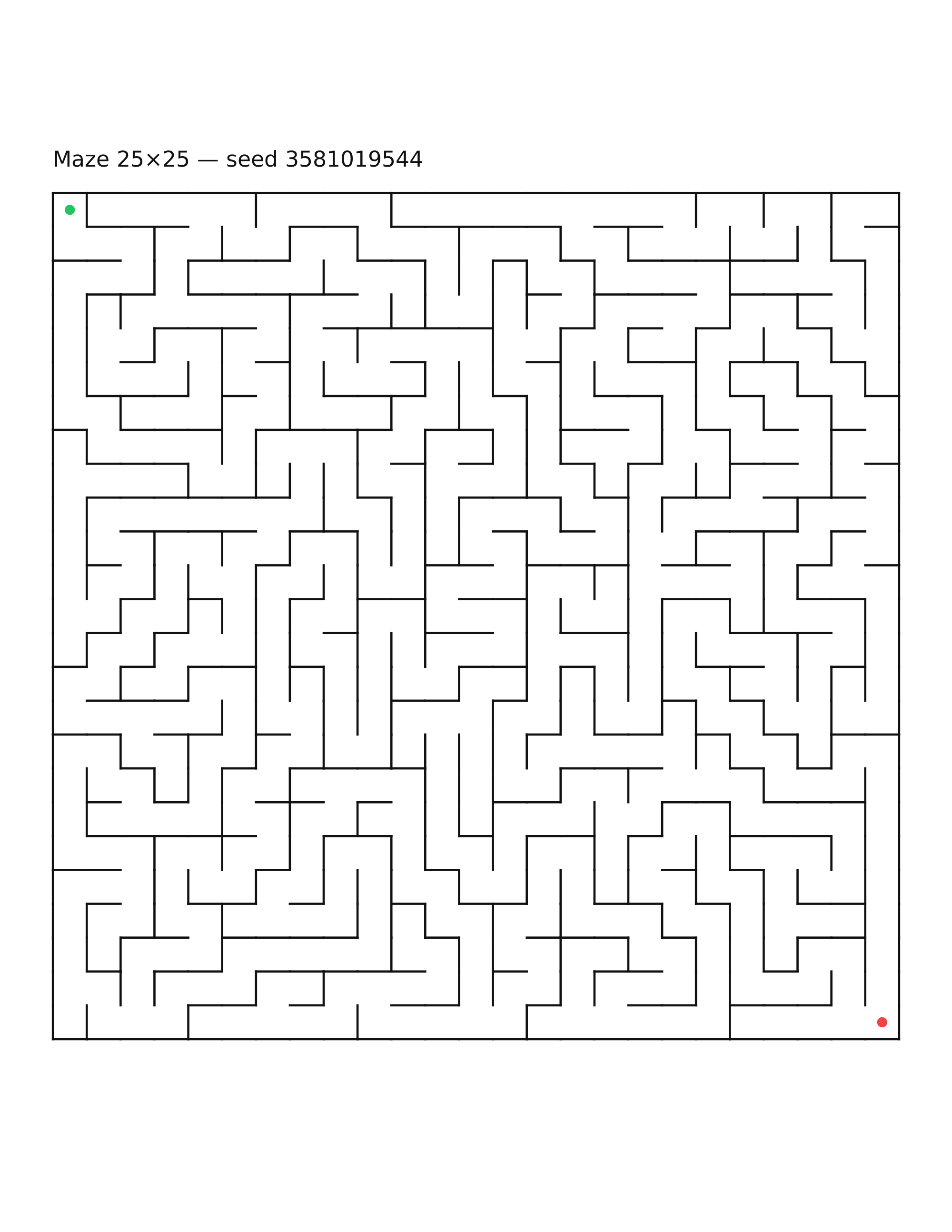 Maze 25×25 #30