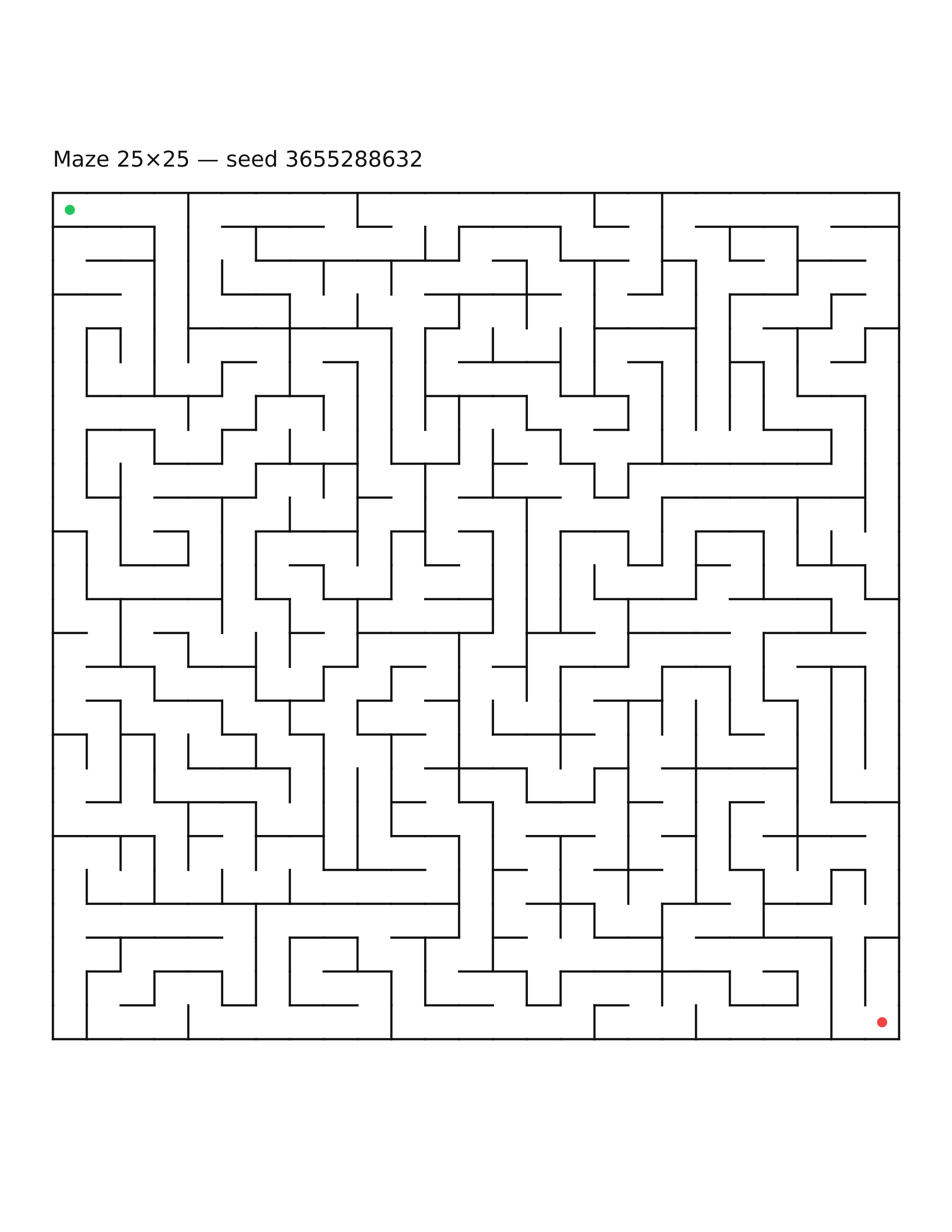 Maze 25×25 #21