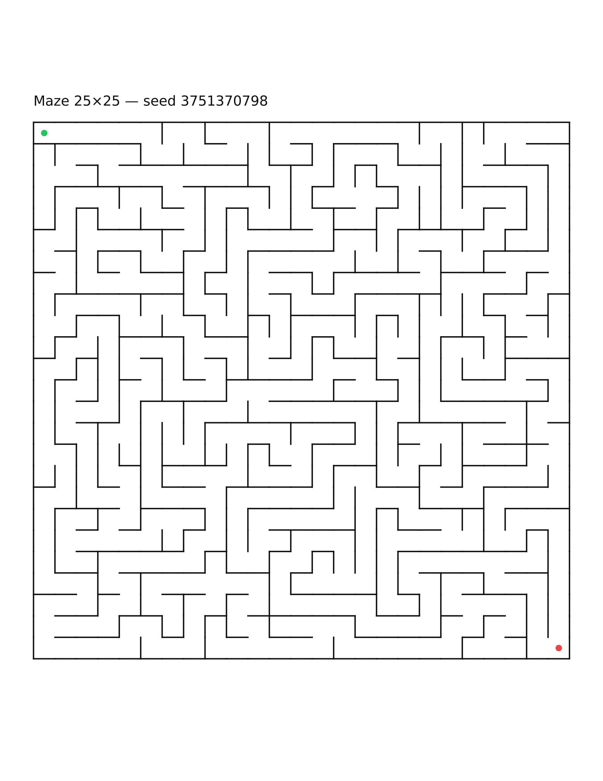 Maze 25×25 #21