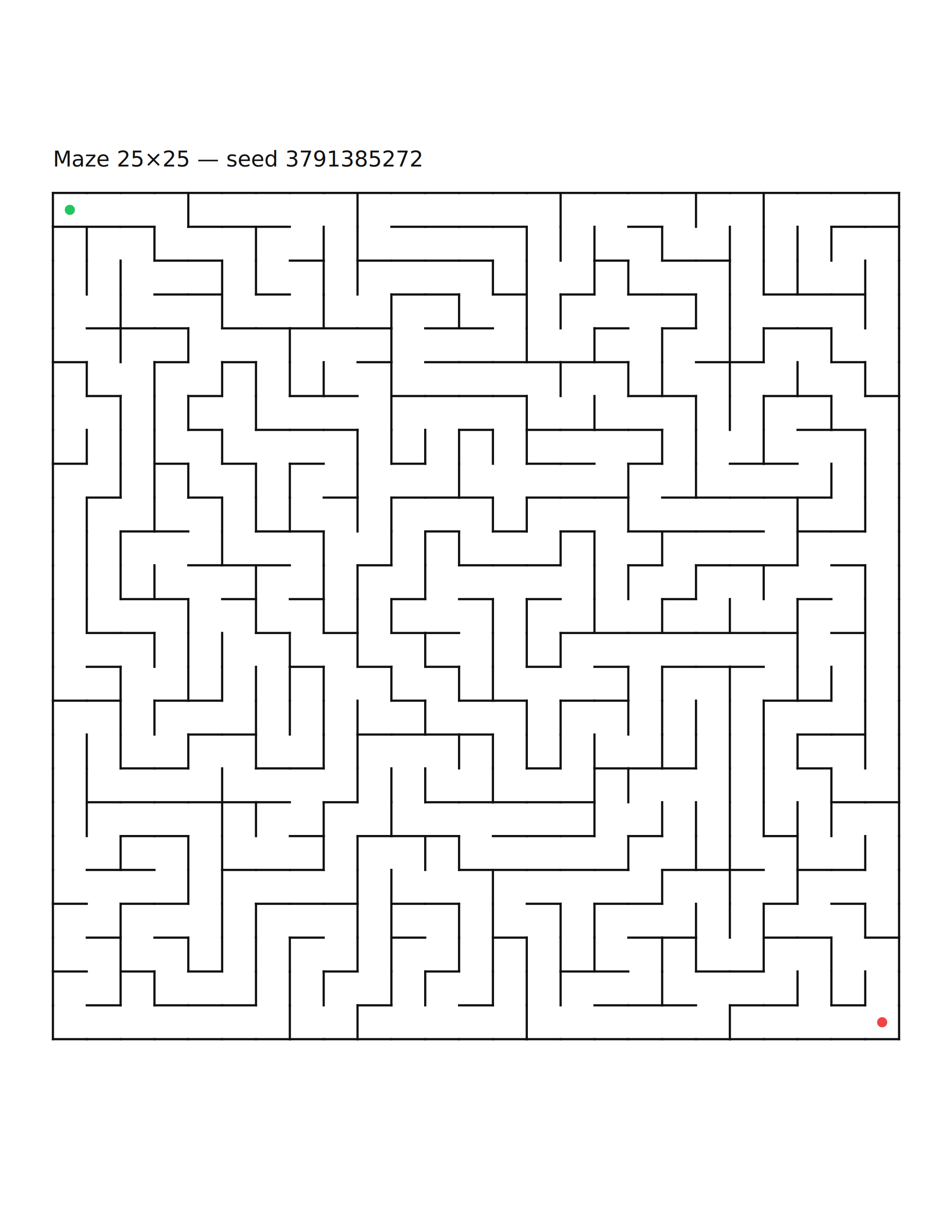 Maze 25×25 #1