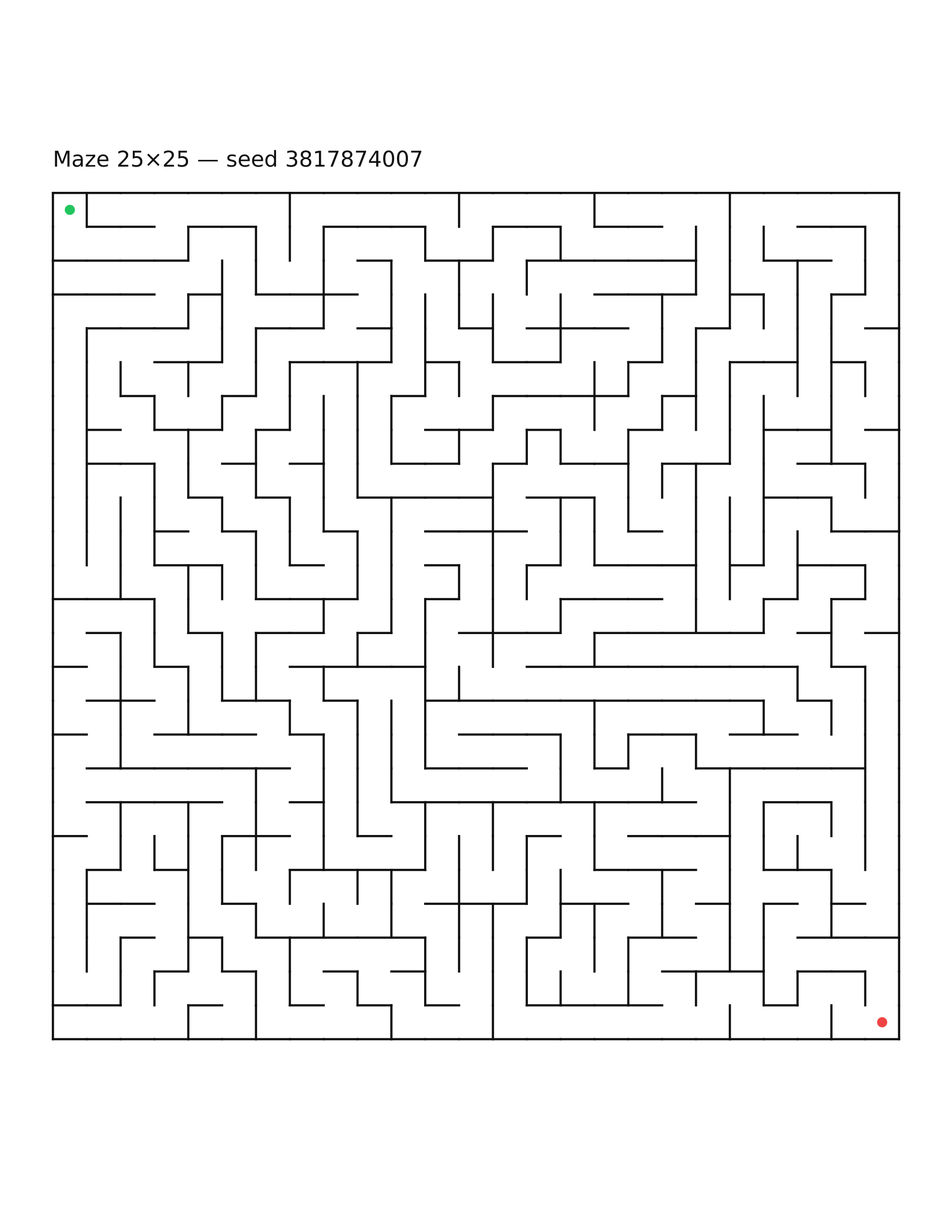 Maze 25×25 #30