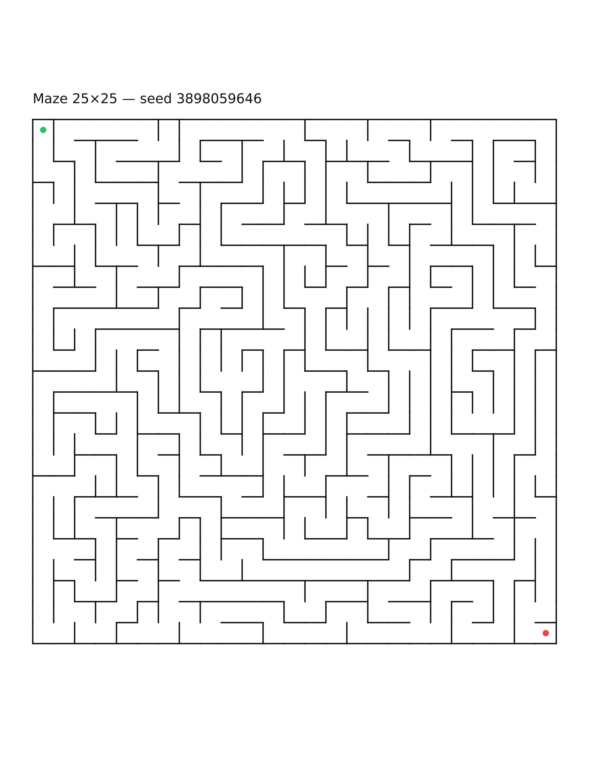 Maze 25×25 #12