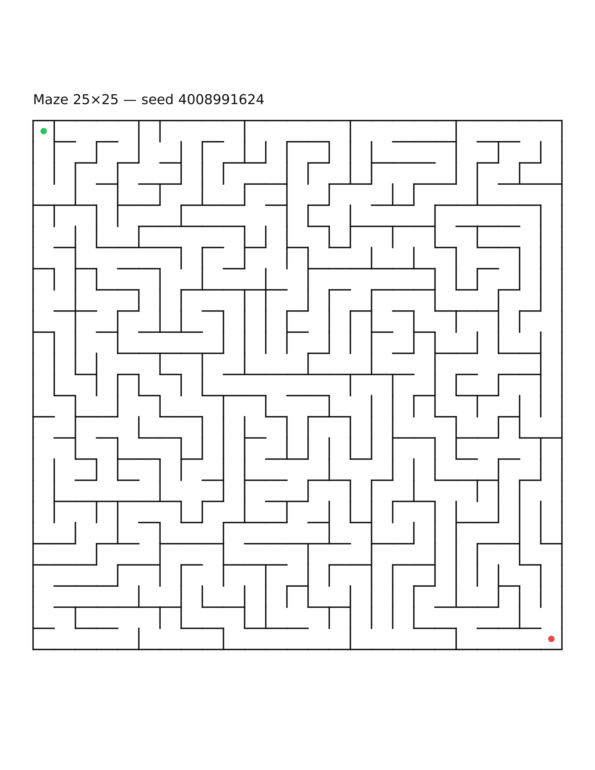 Maze 25×25 #32