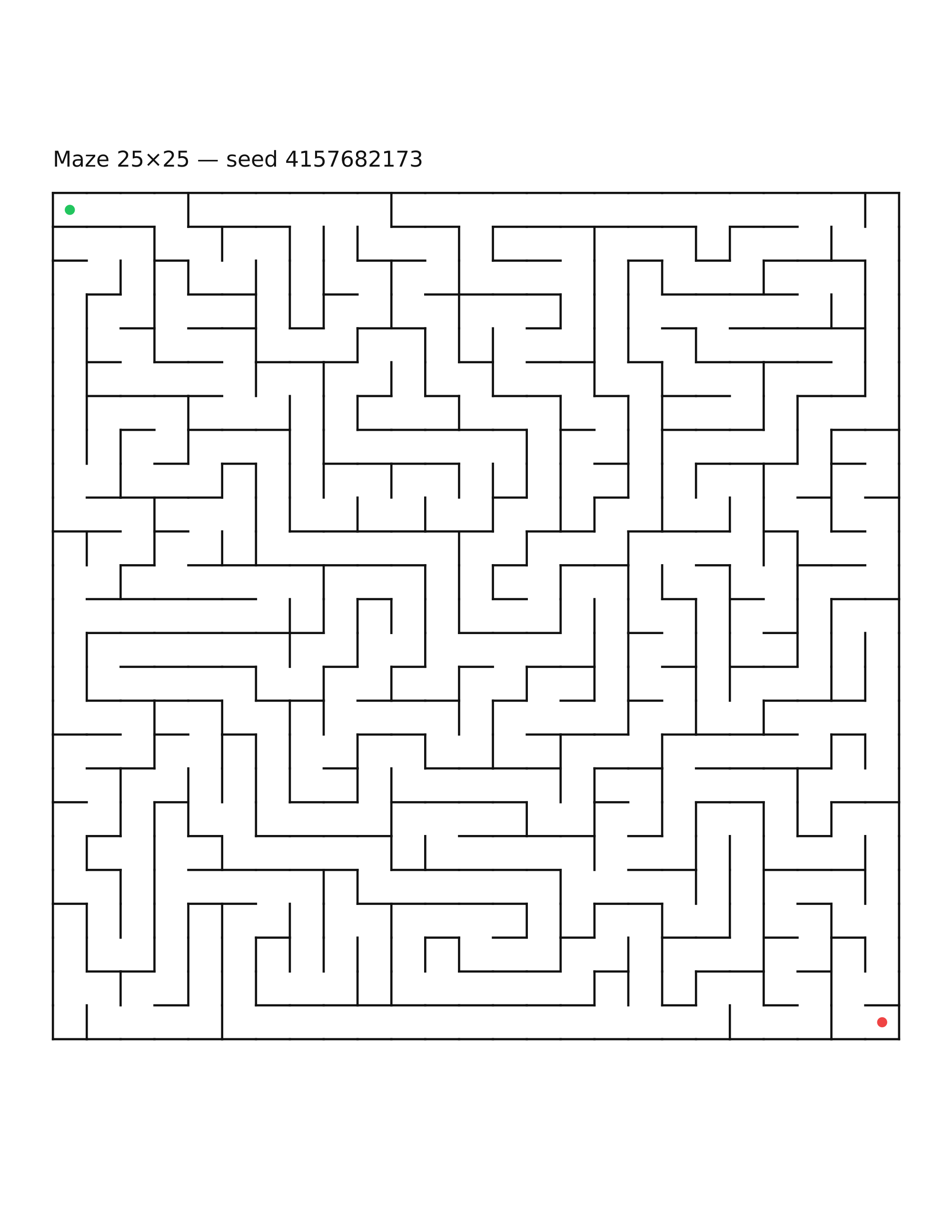 Maze 25×25 #27