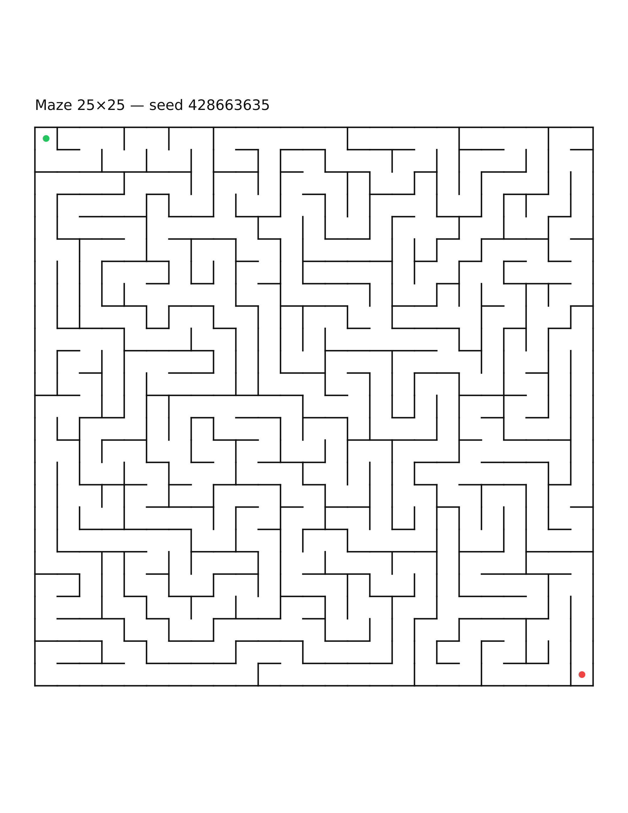 Maze 25×25 #22