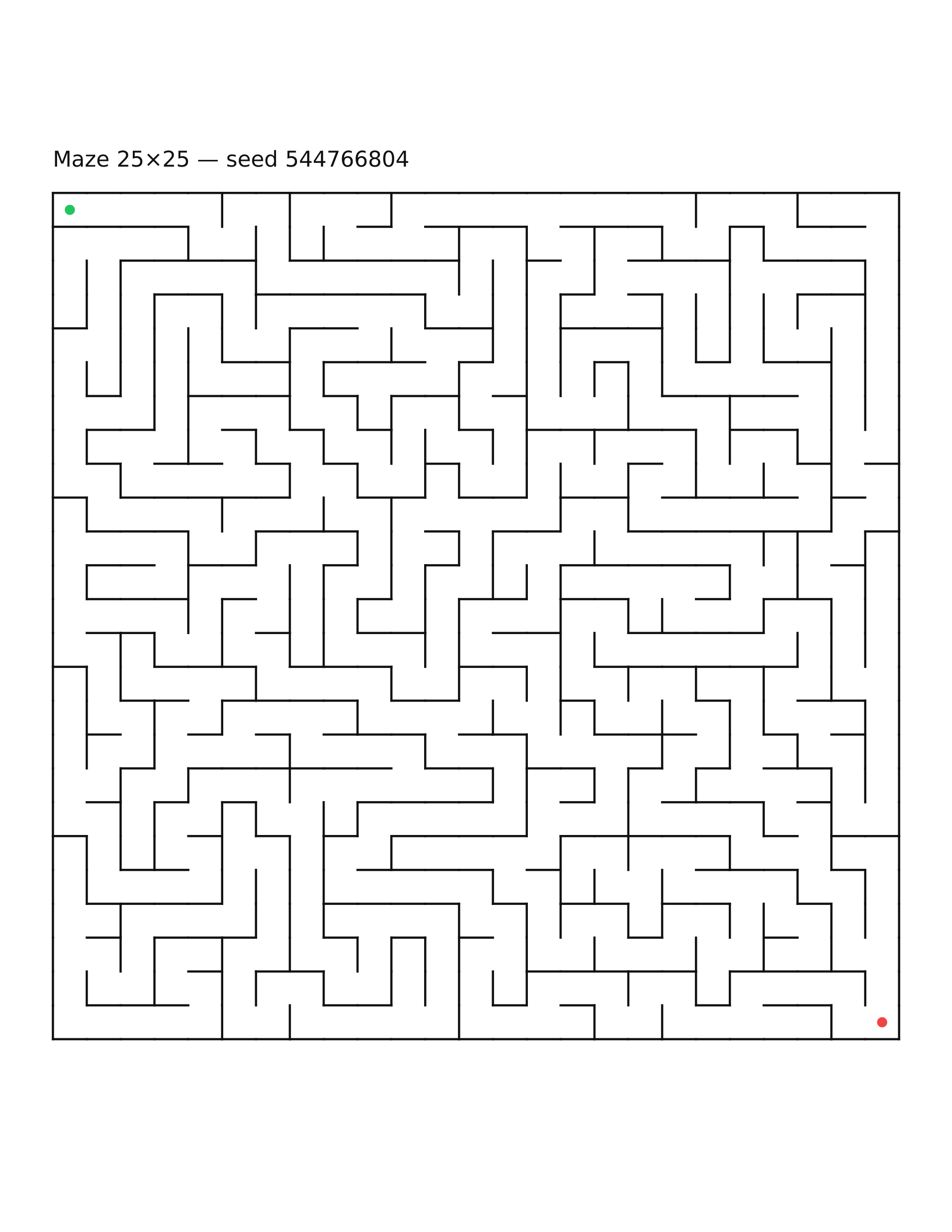 Maze 25×25 #31