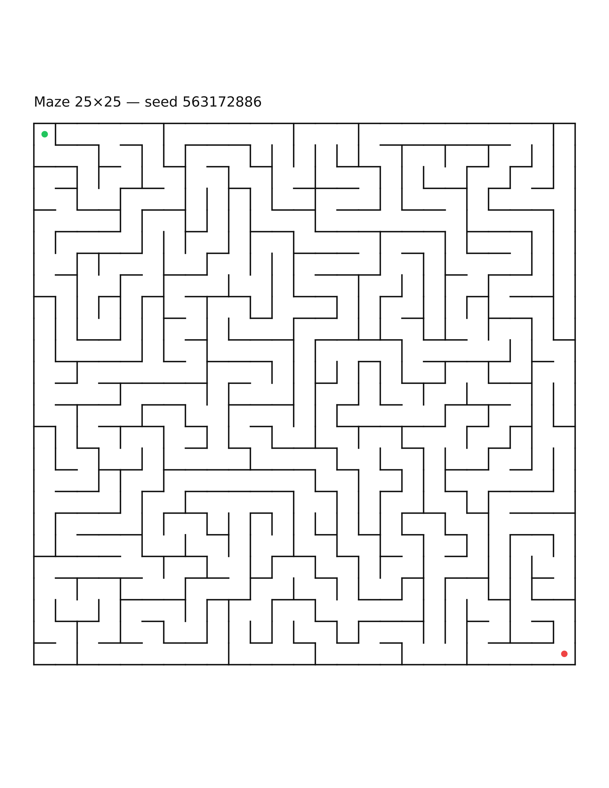 Maze 25×25 #22