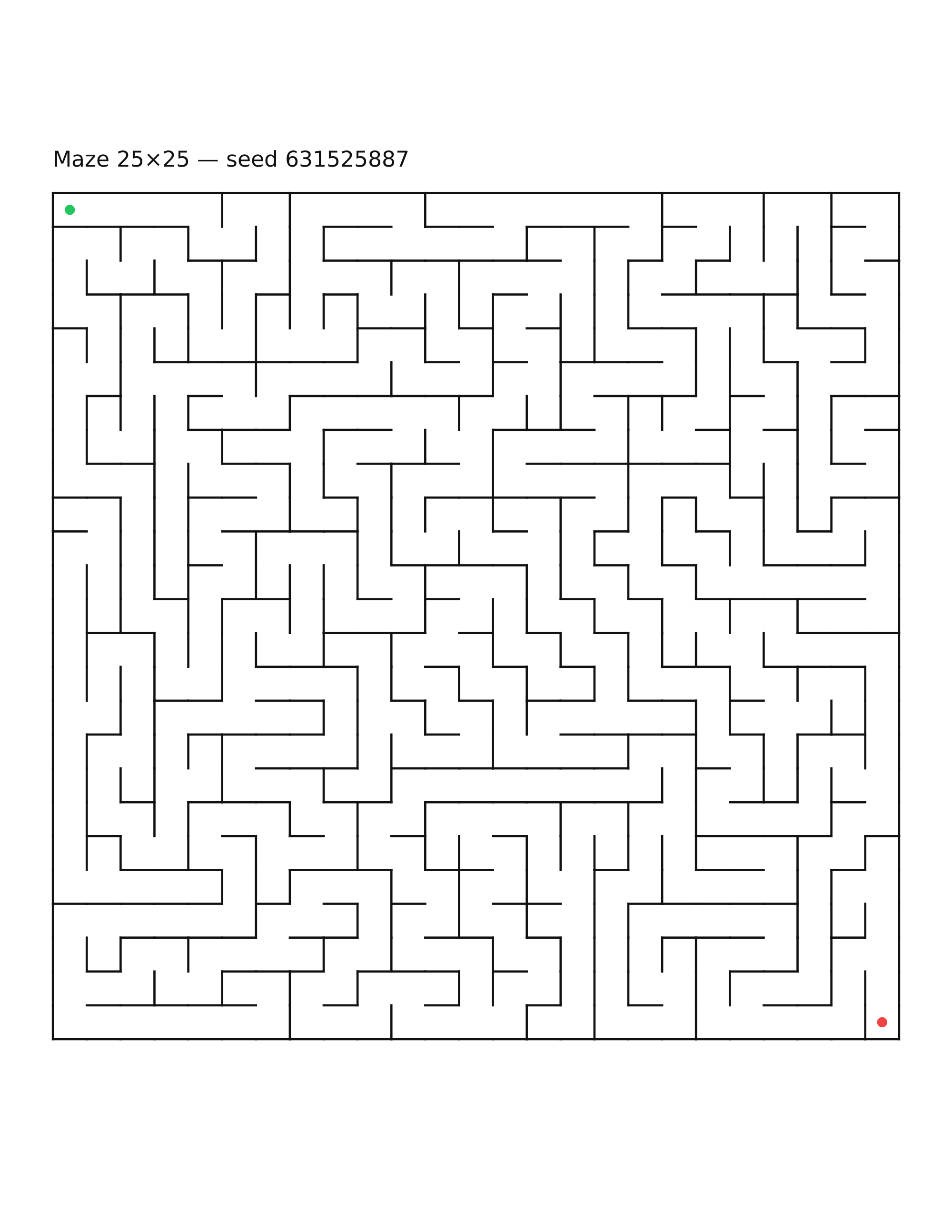 Maze 25×25 #17