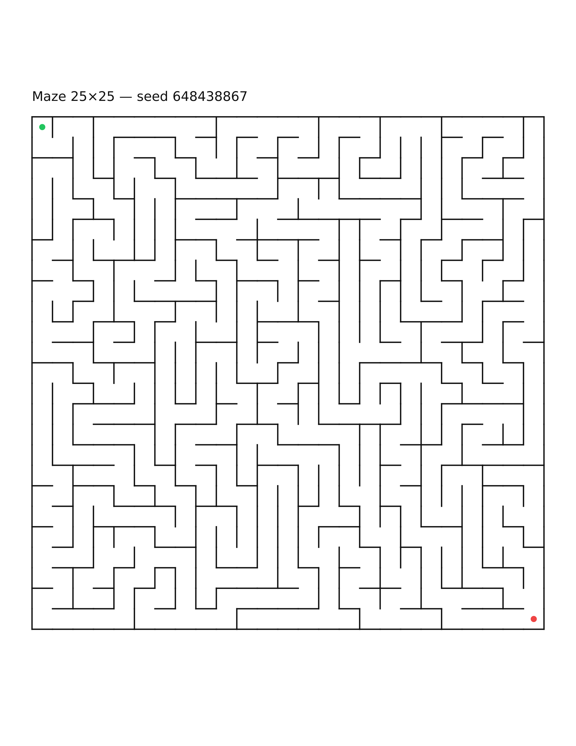 Maze 25×25 #18