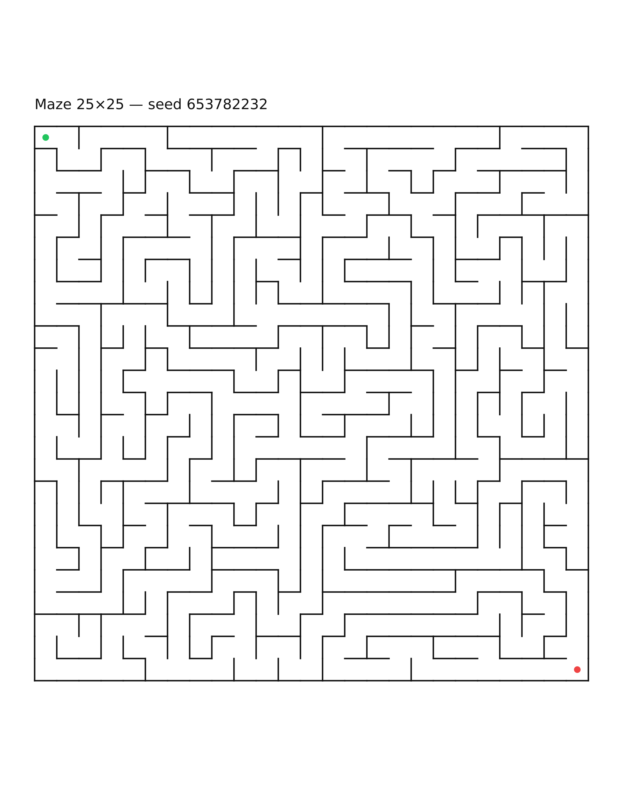 Maze 25×25 #26