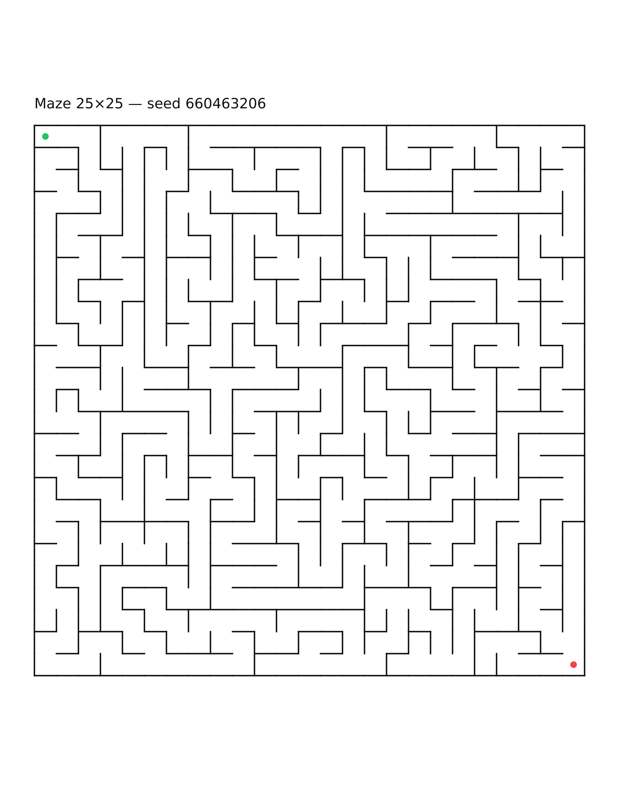 Maze 25×25 #19