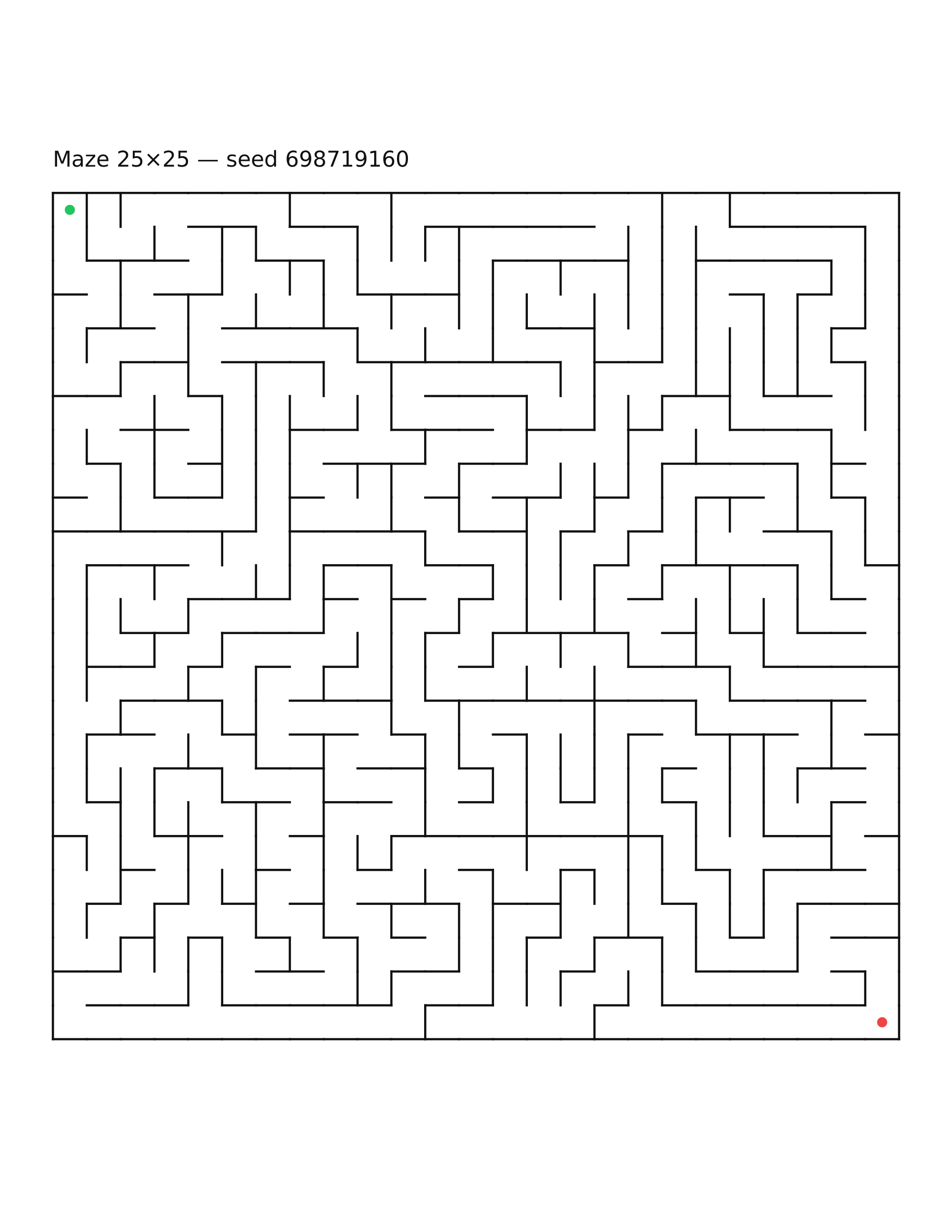 Maze 25×25 #11