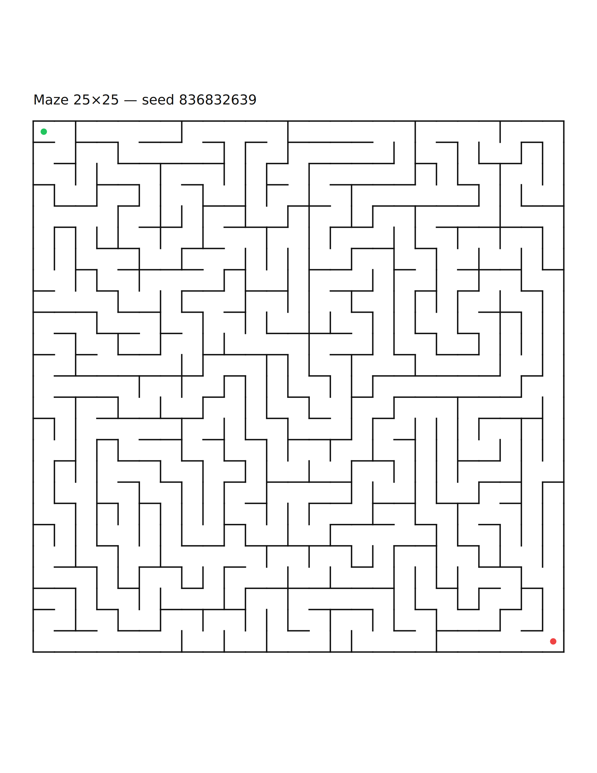 Maze 25×25 #2