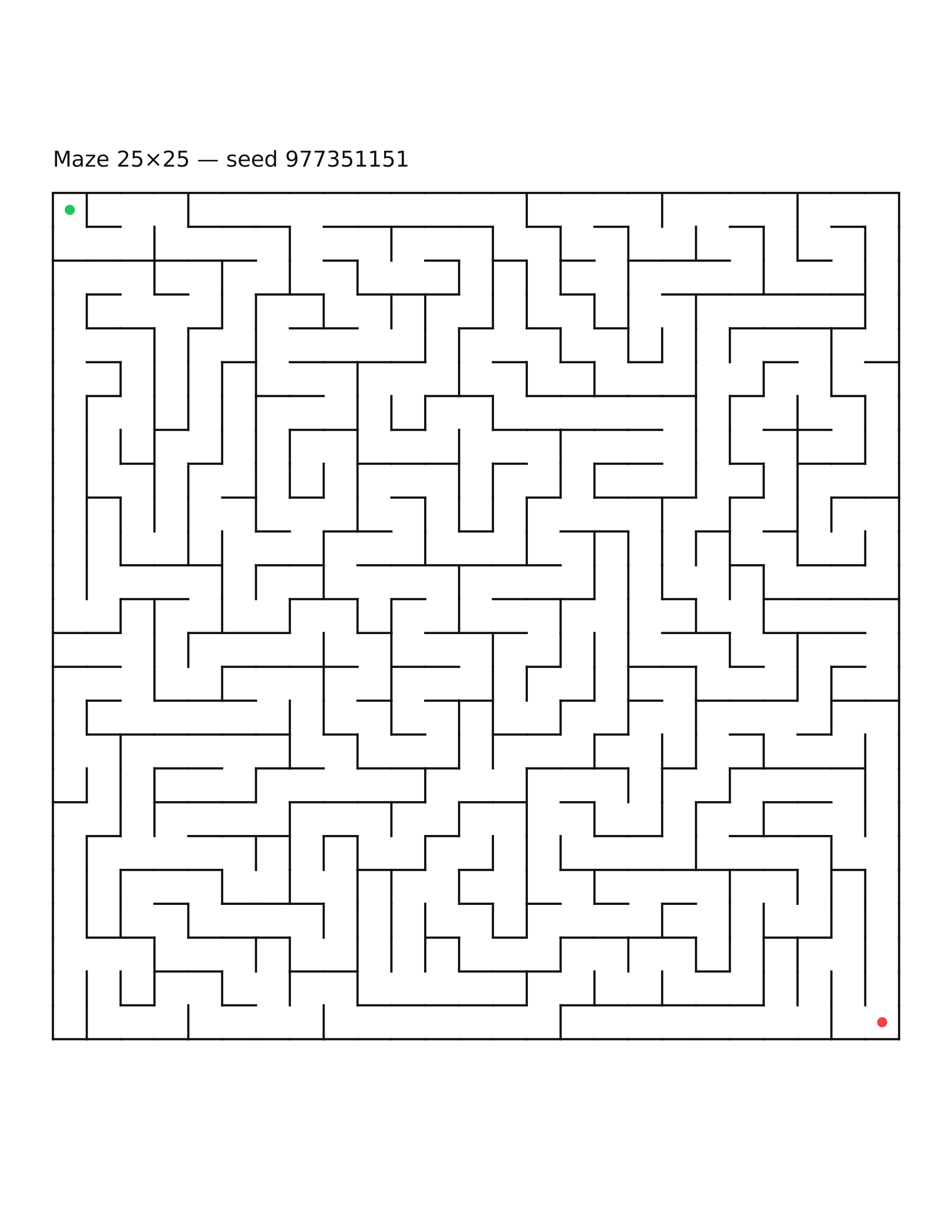Maze 25×25 #28