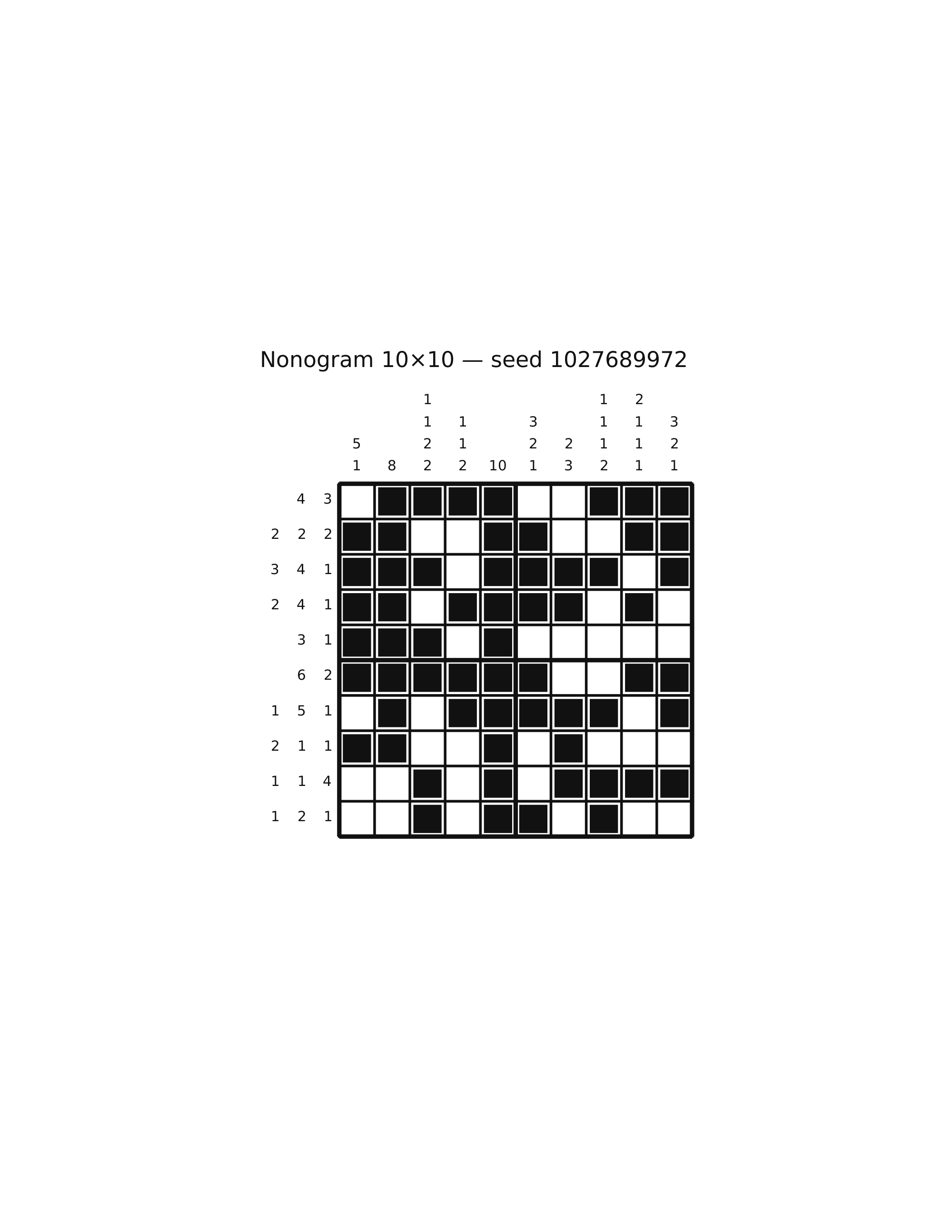 Nonogram 10×10 #48 — solution