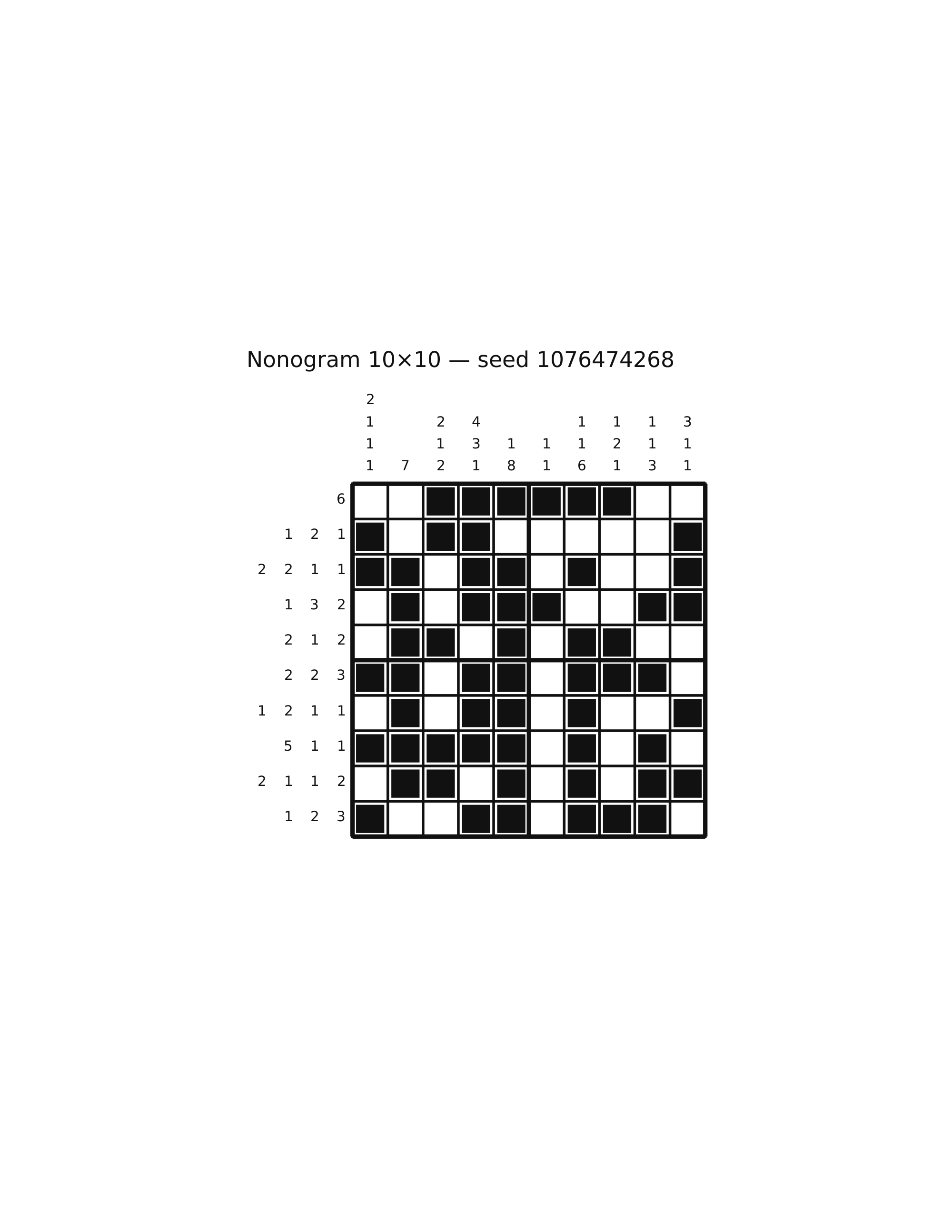 Nonogram 10×10 #40 — solution